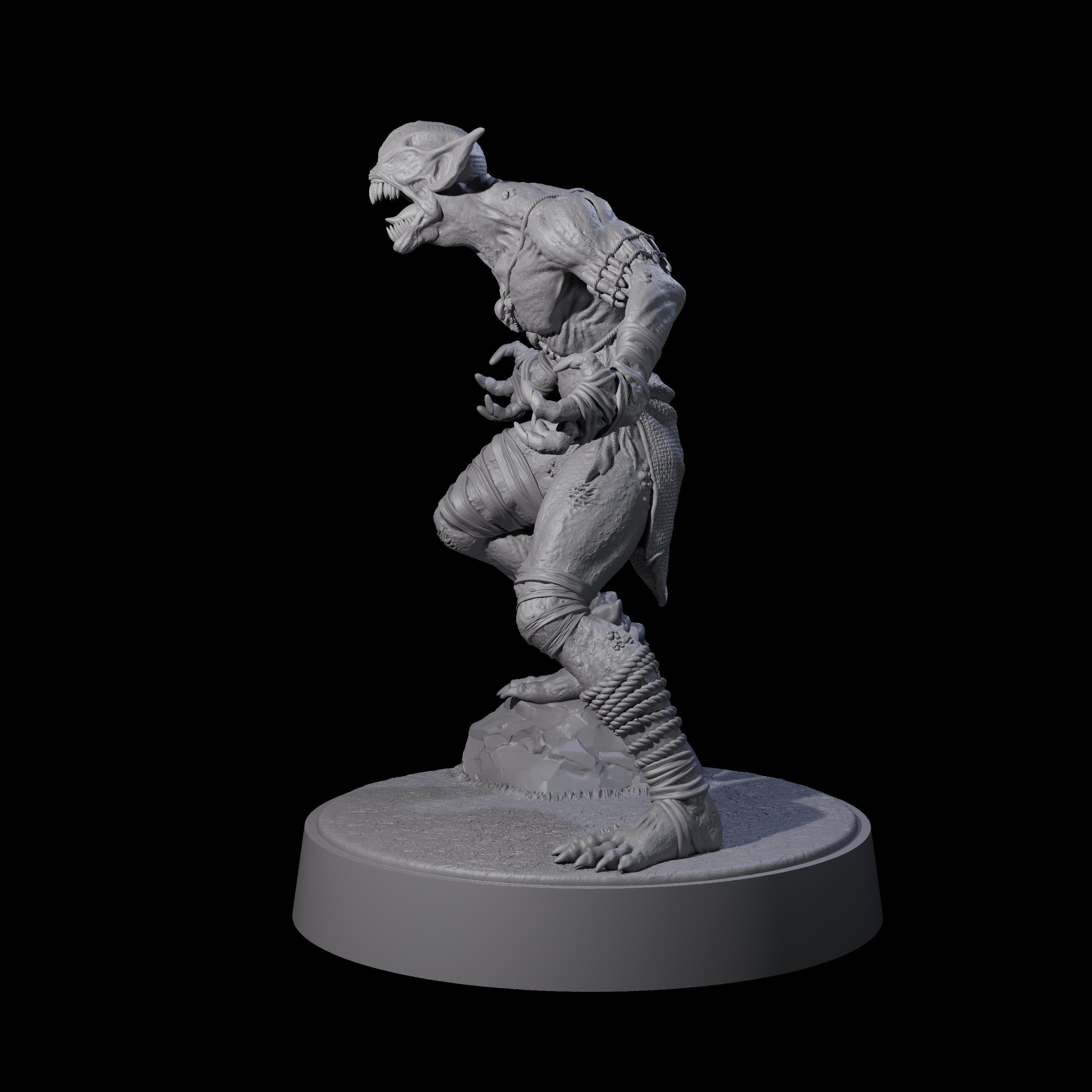 Eyeless Morlock Wretch A Miniature for Dungeons and Dragons, Pathfinder or other TTRPGs