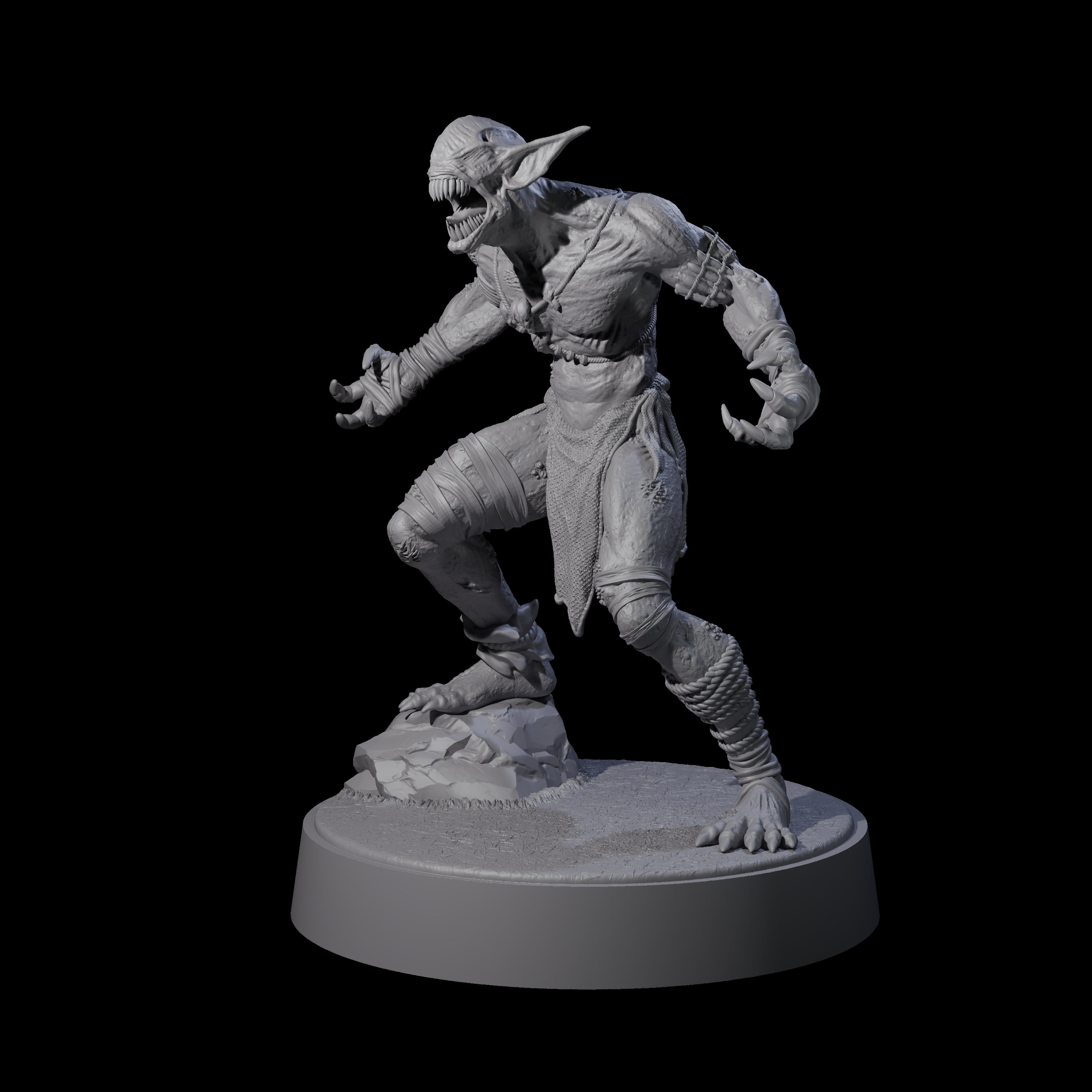 Eyeless Morlock Wretch A Miniature for Dungeons and Dragons, Pathfinder or other TTRPGs