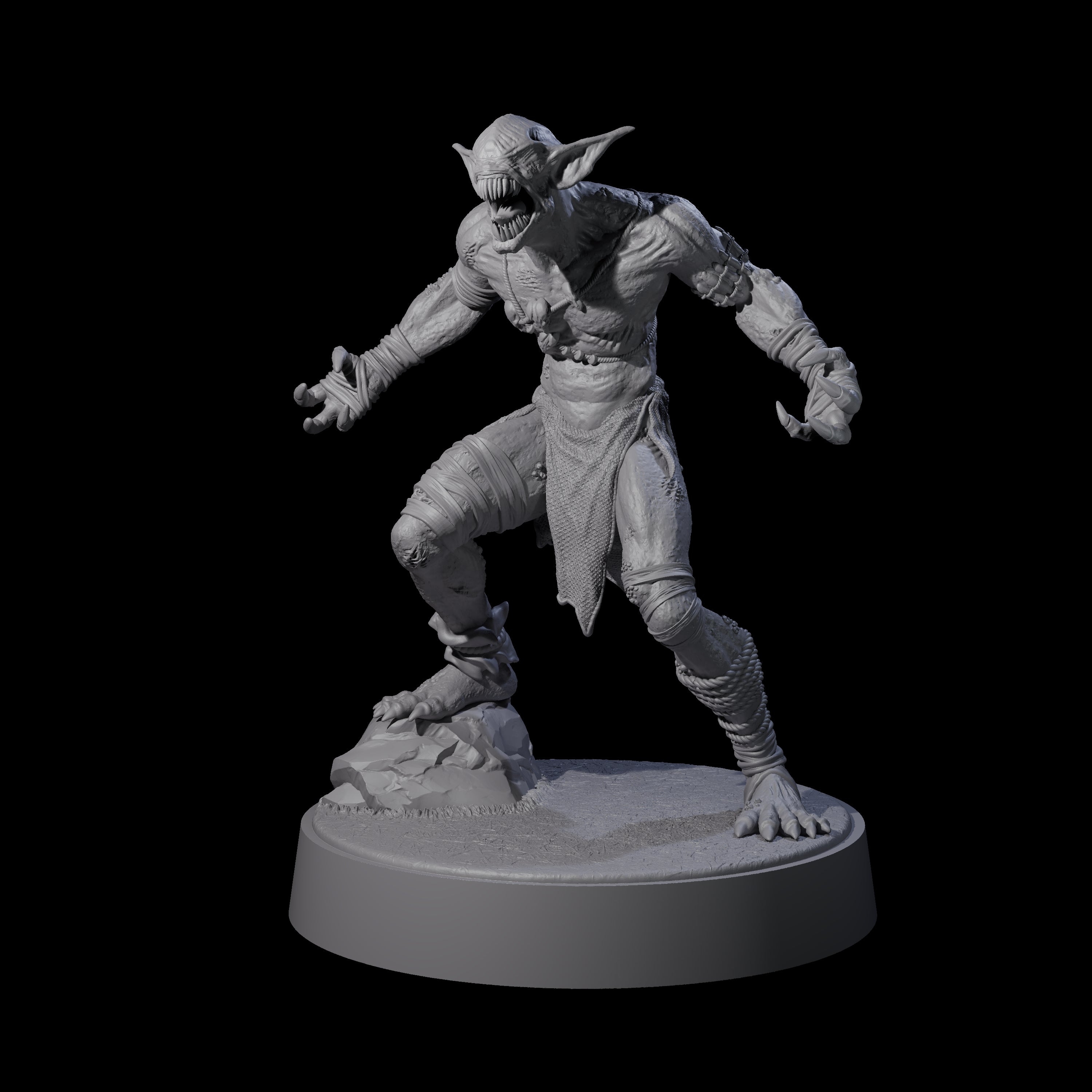 Eyeless Morlock Wretch A Miniature for Dungeons and Dragons, Pathfinder or other TTRPGs