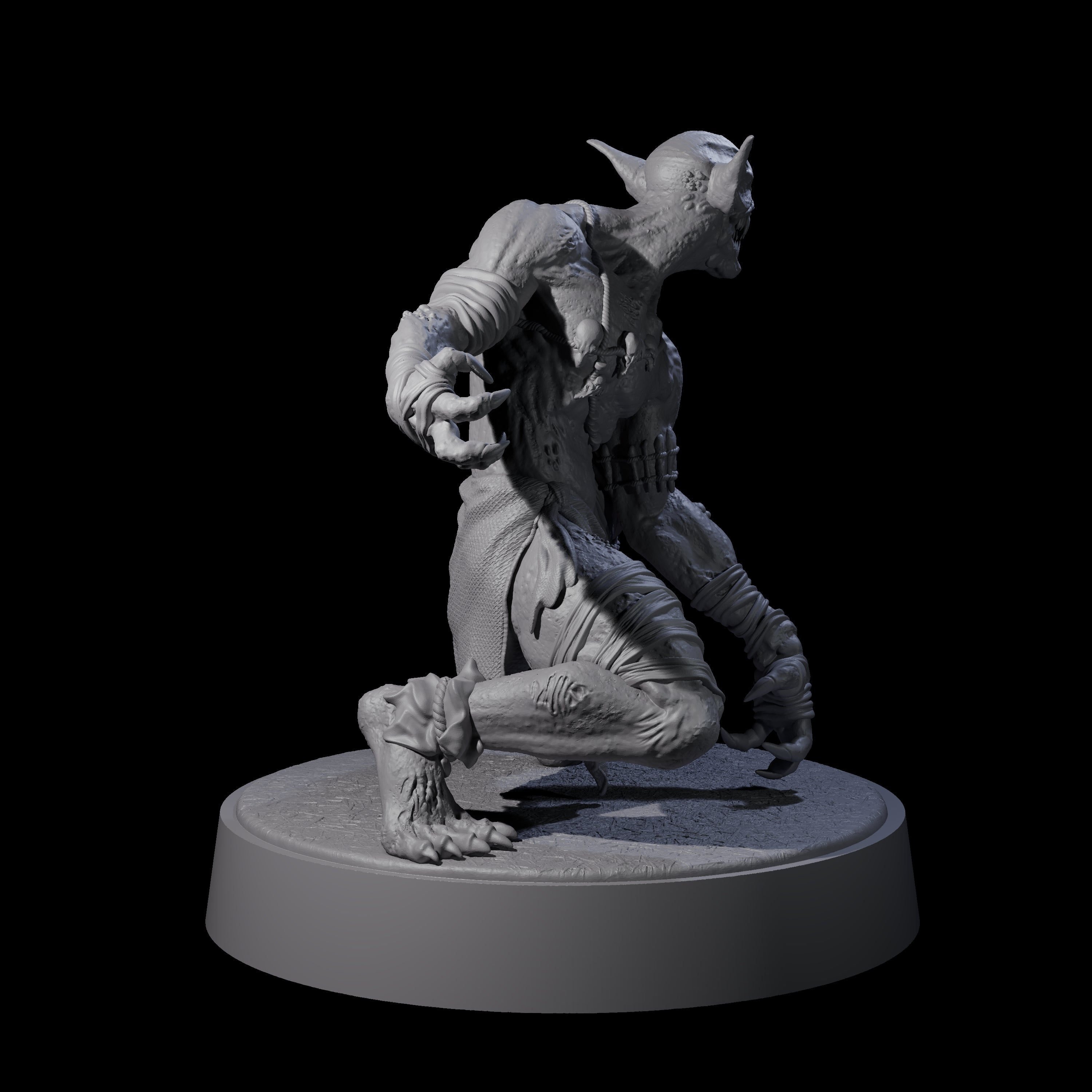 Eyeless Morlock Wretch B Miniature for Dungeons and Dragons, Pathfinder or other TTRPGs