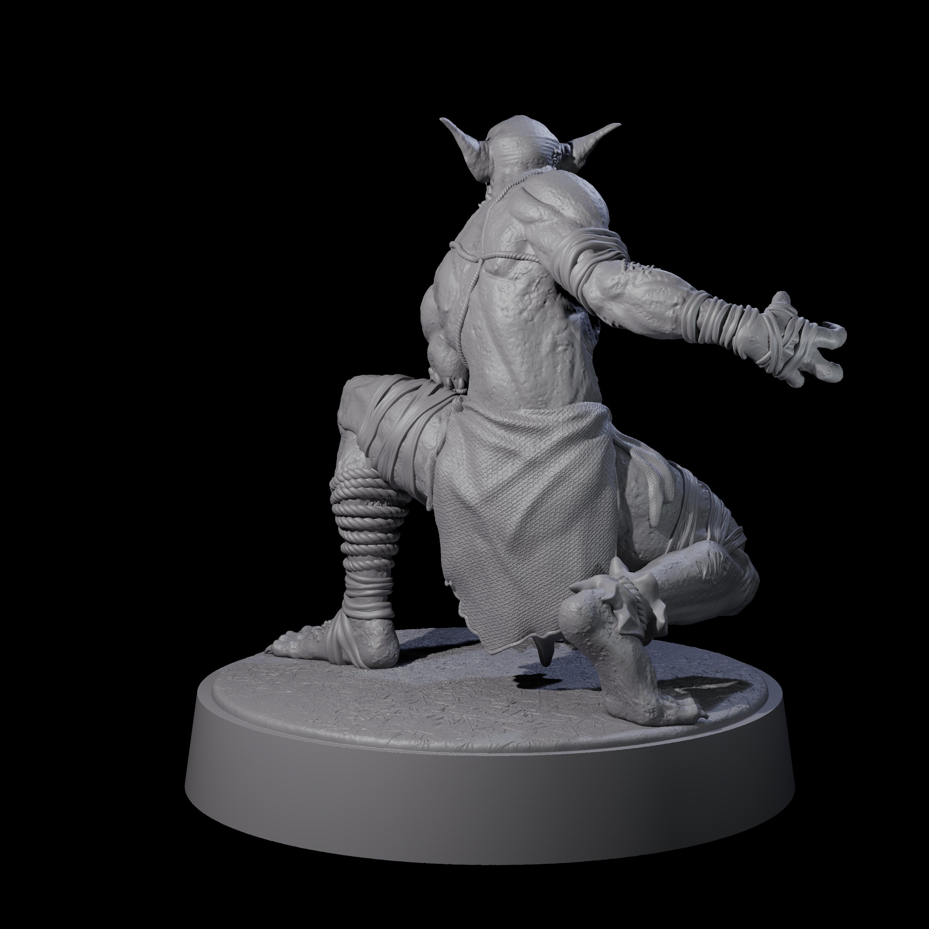 Eyeless Morlock Wretch B Miniature for Dungeons and Dragons, Pathfinder or other TTRPGs