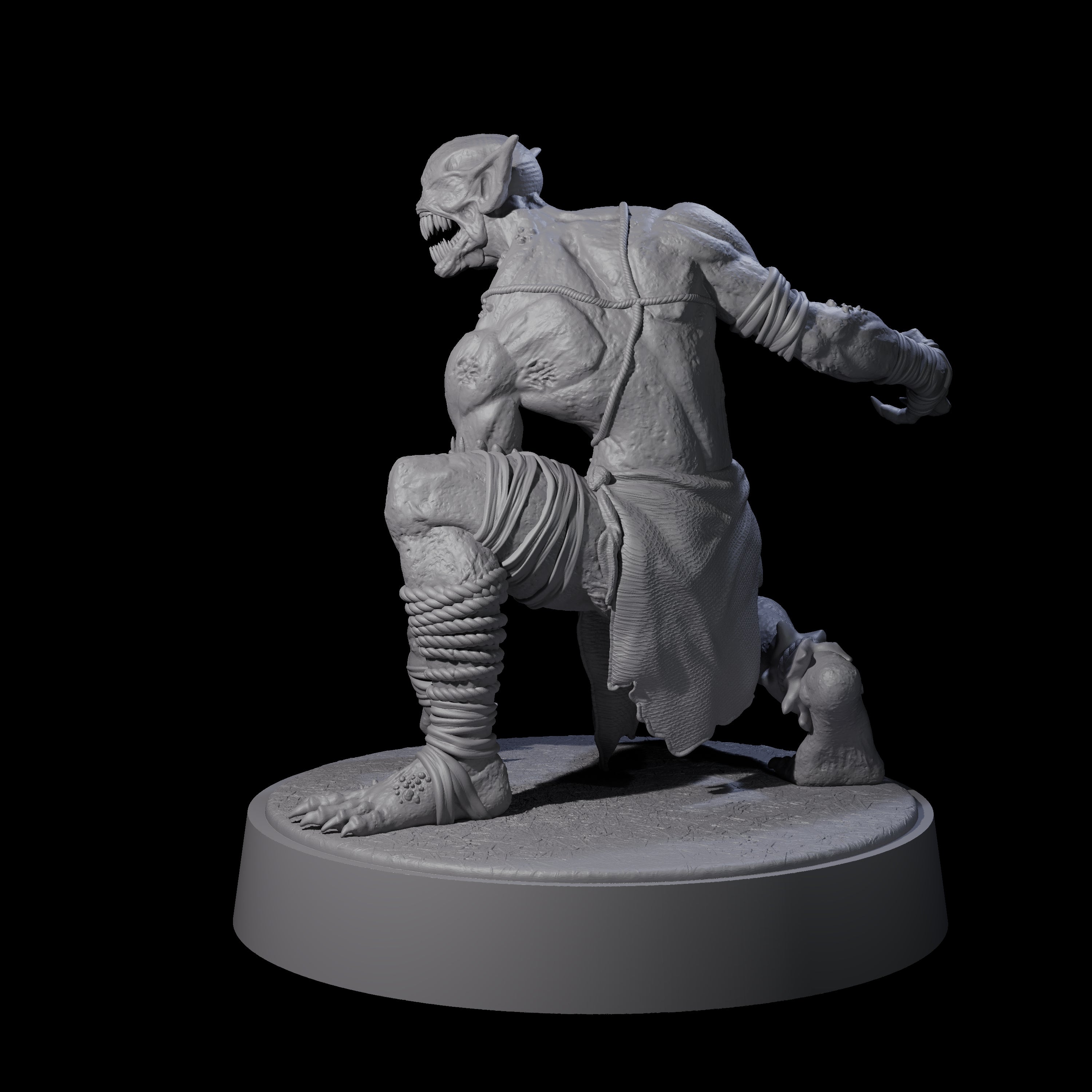 Eyeless Morlock Wretch B Miniature for Dungeons and Dragons, Pathfinder or other TTRPGs