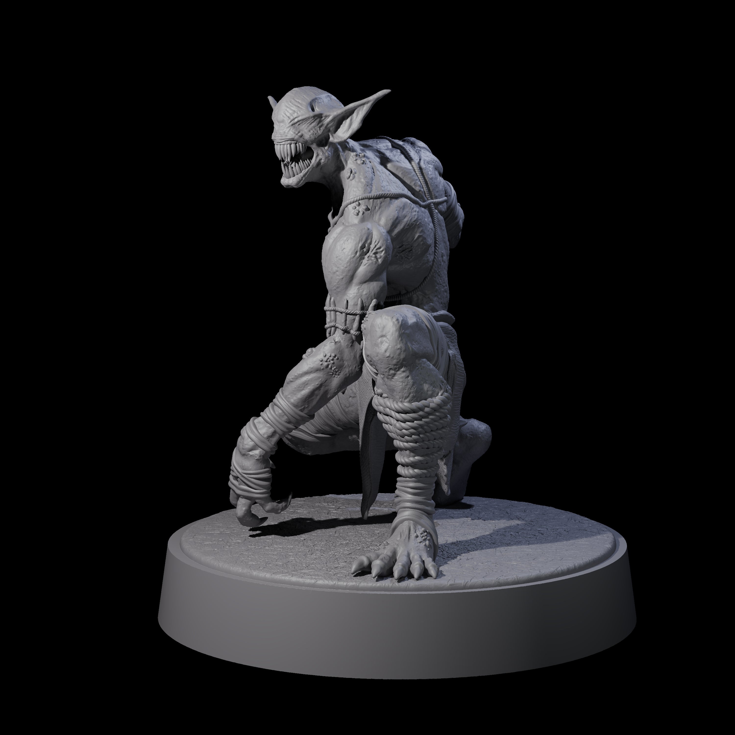 Eyeless Morlock Wretch B Miniature for Dungeons and Dragons, Pathfinder or other TTRPGs