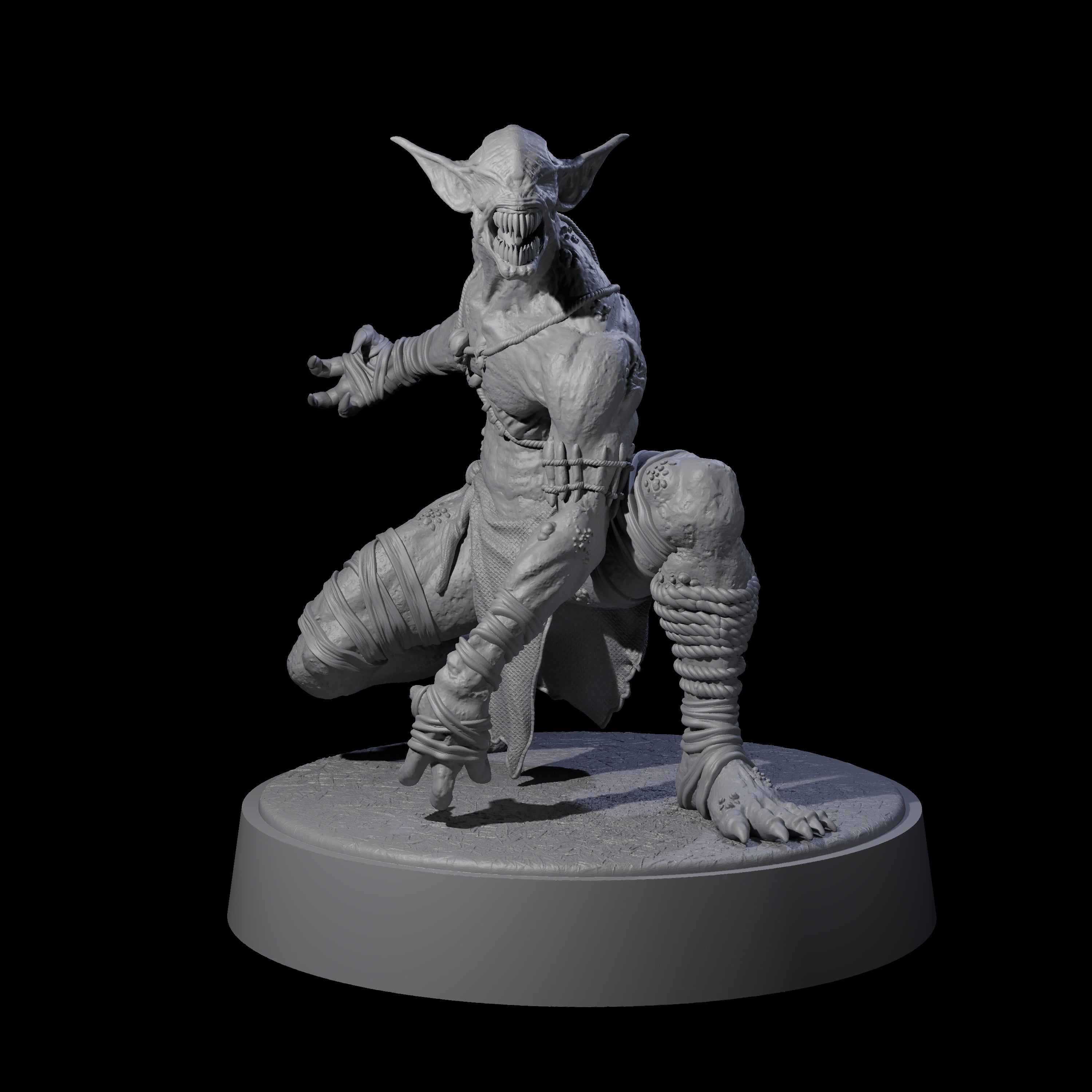 Eyeless Morlock Wretch B Miniature for Dungeons and Dragons, Pathfinder or other TTRPGs