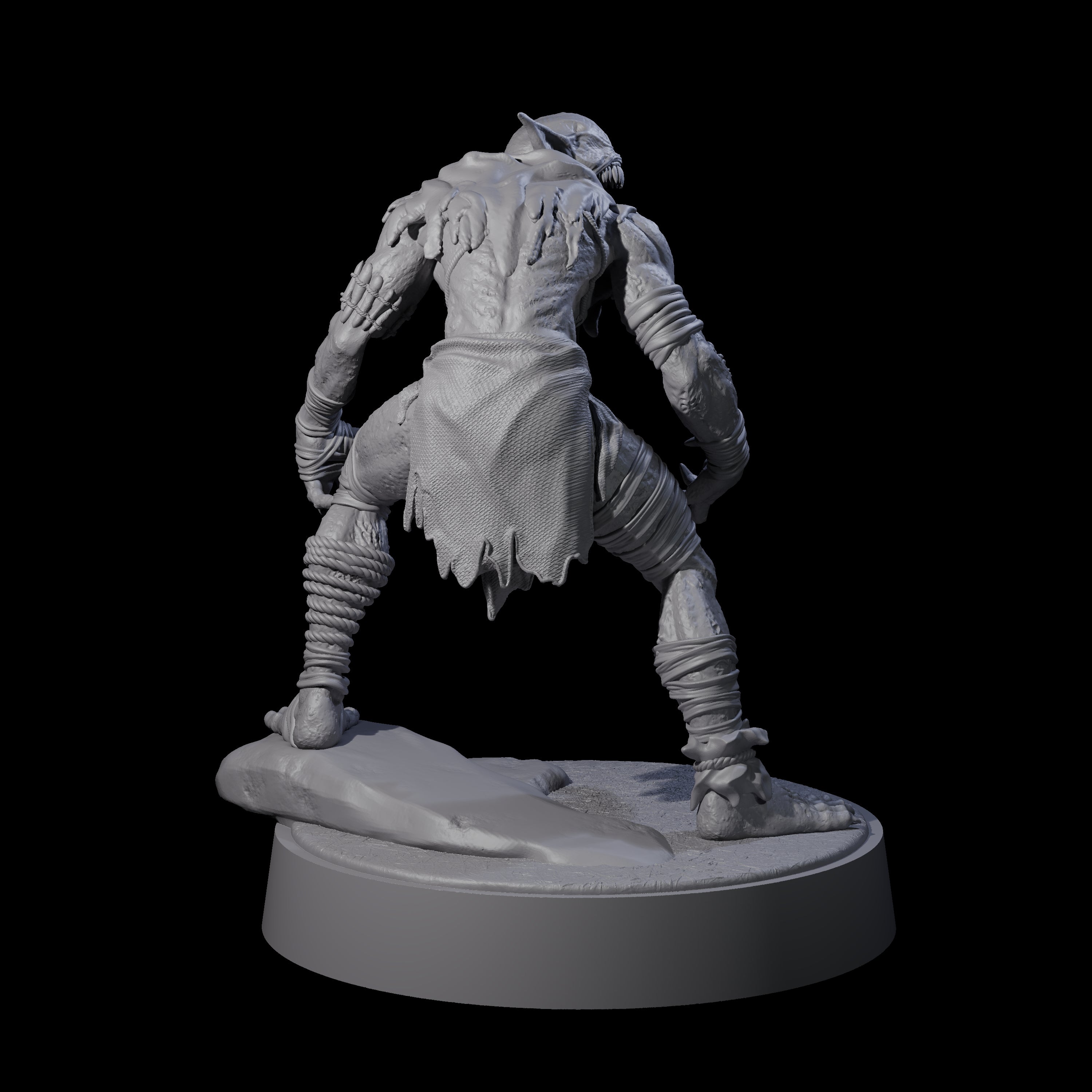 Eyeless Morlock Wretch C Miniature for Dungeons and Dragons, Pathfinder or other TTRPGs