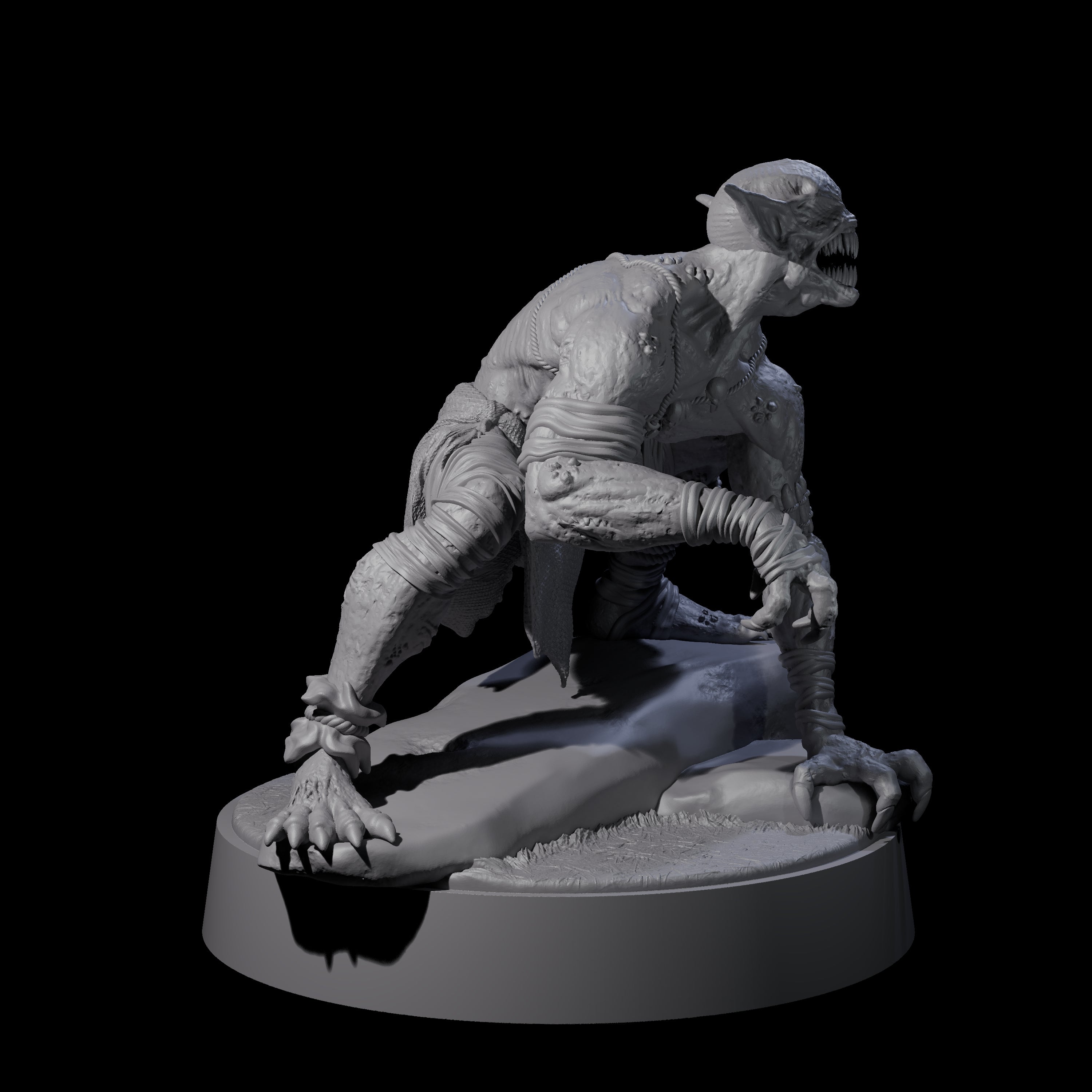 Eyeless Morlock Wretch D Miniature for Dungeons and Dragons, Pathfinder or other TTRPGs