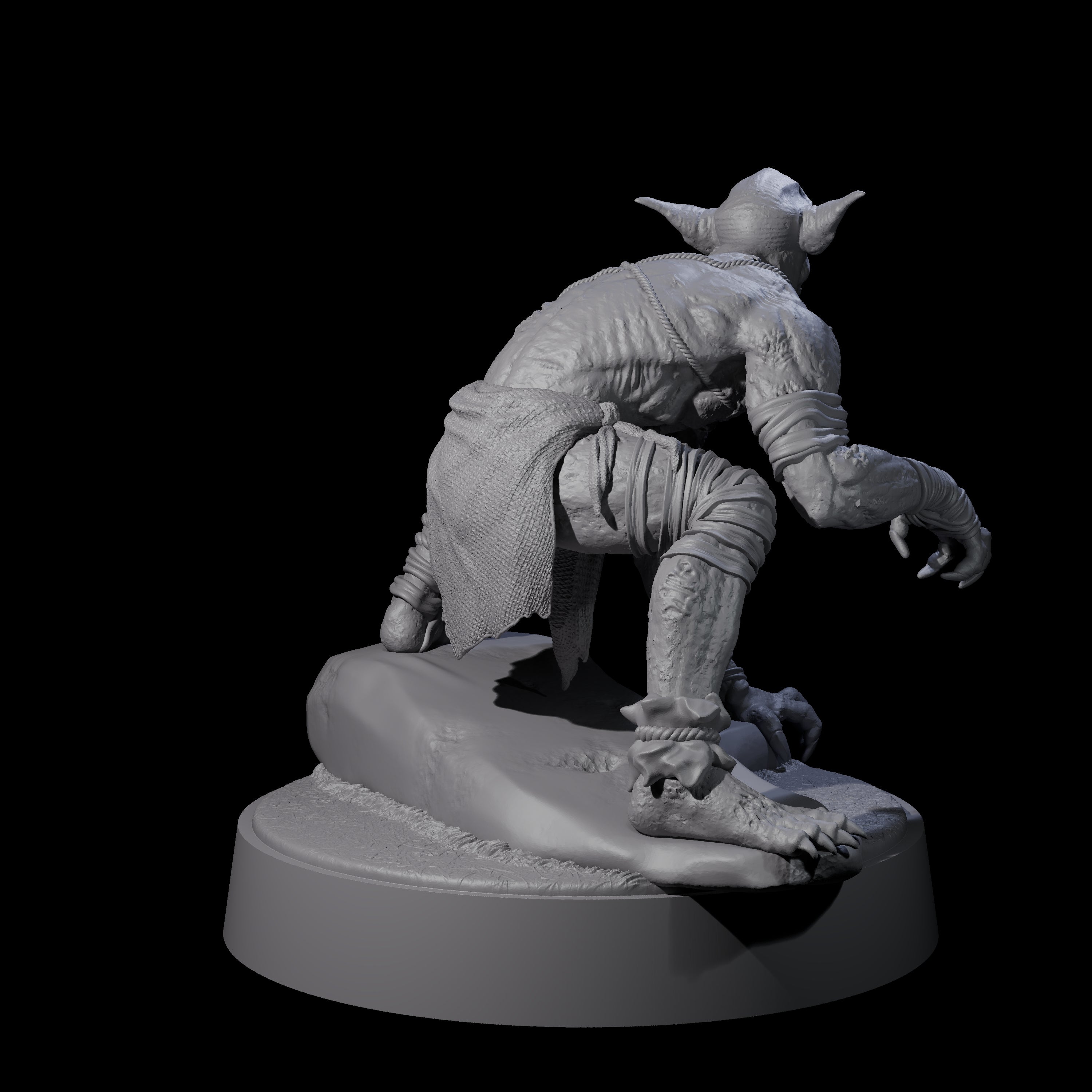 Eyeless Morlock Wretch D Miniature for Dungeons and Dragons, Pathfinder or other TTRPGs