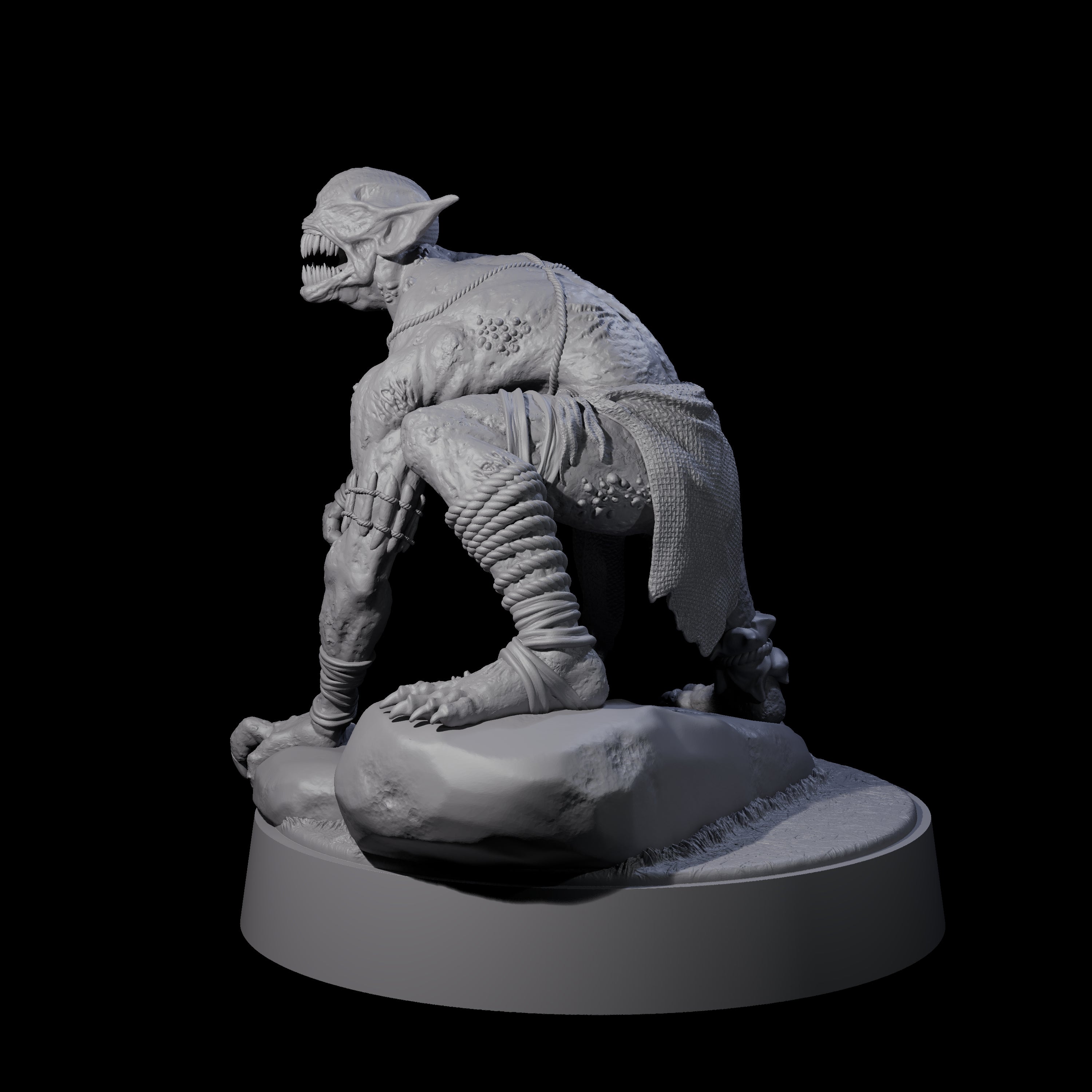 Eyeless Morlock Wretch D Miniature for Dungeons and Dragons, Pathfinder or other TTRPGs