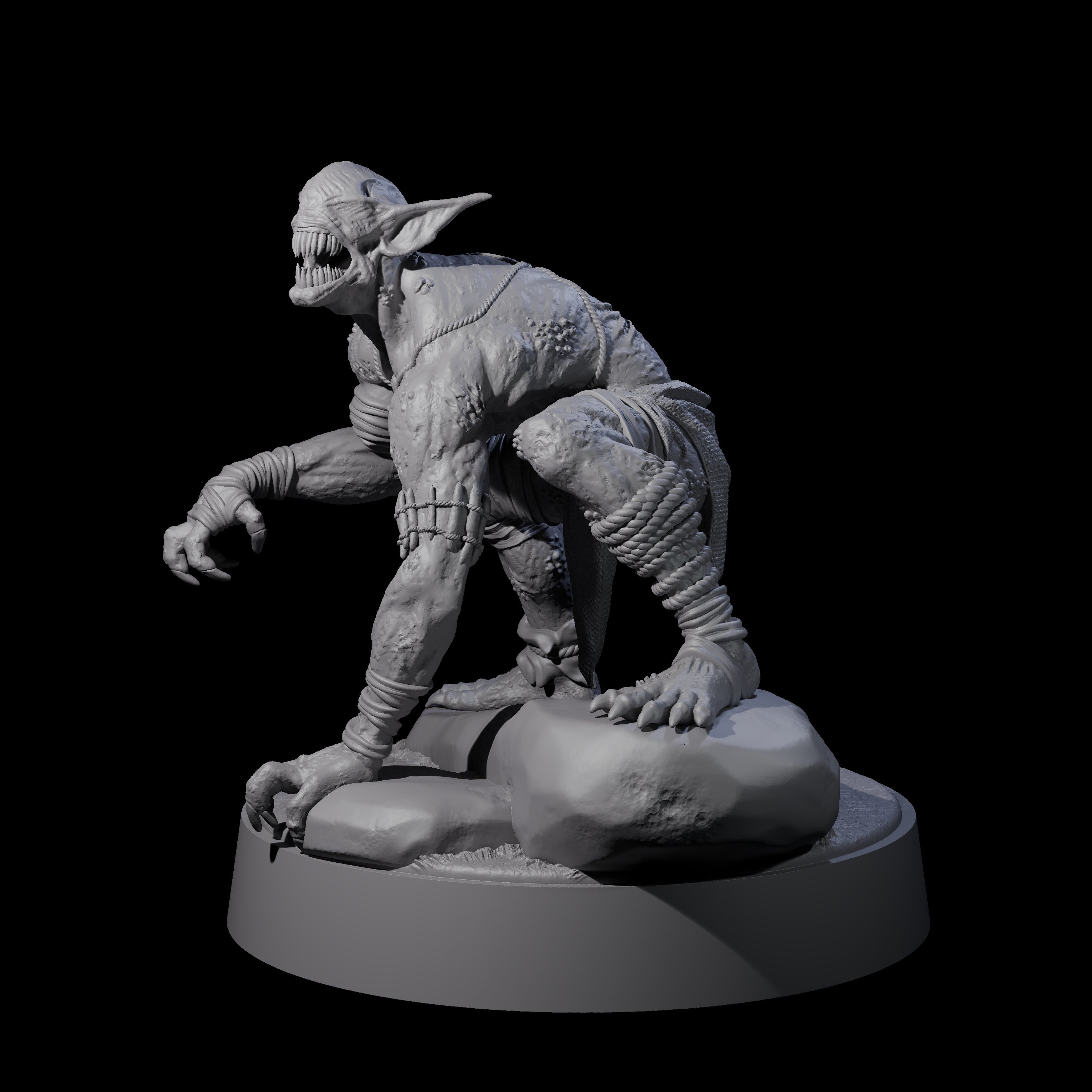 Eyeless Morlock Wretch D Miniature for Dungeons and Dragons, Pathfinder or other TTRPGs