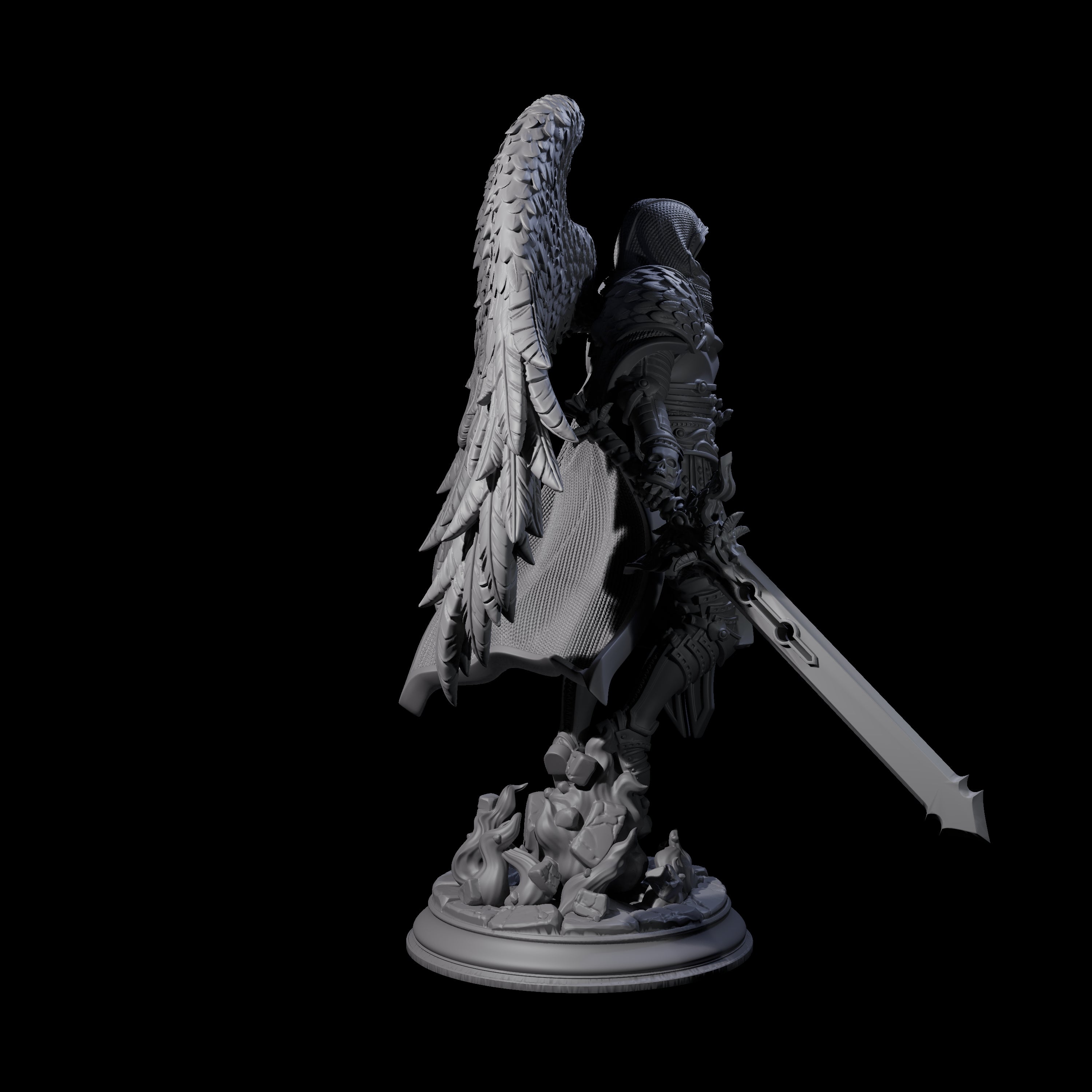 Faceless Angel Miniature for Dungeons and Dragons, Pathfinder or other TTRPGs