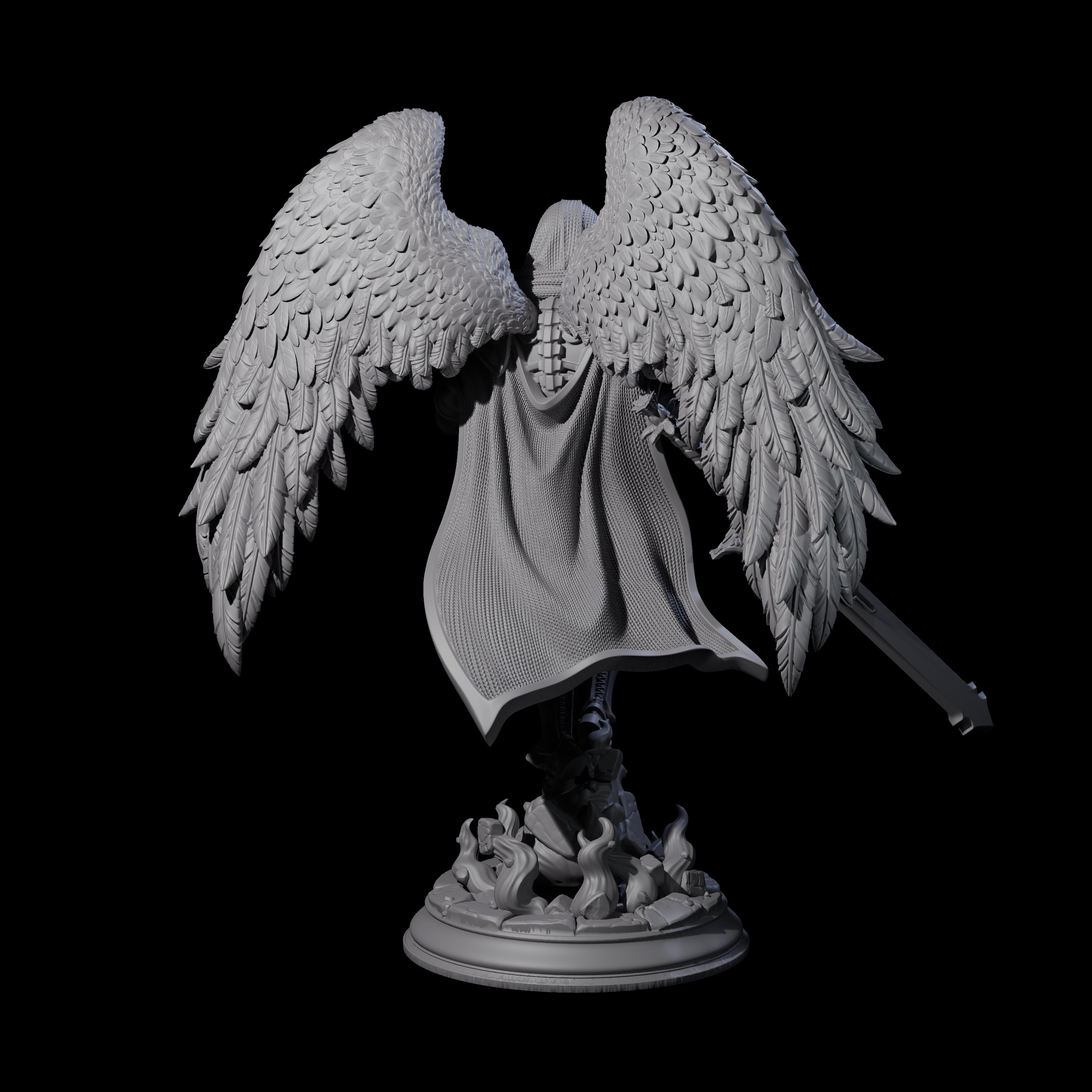 Faceless Angel Miniature for Dungeons and Dragons, Pathfinder or other TTRPGs