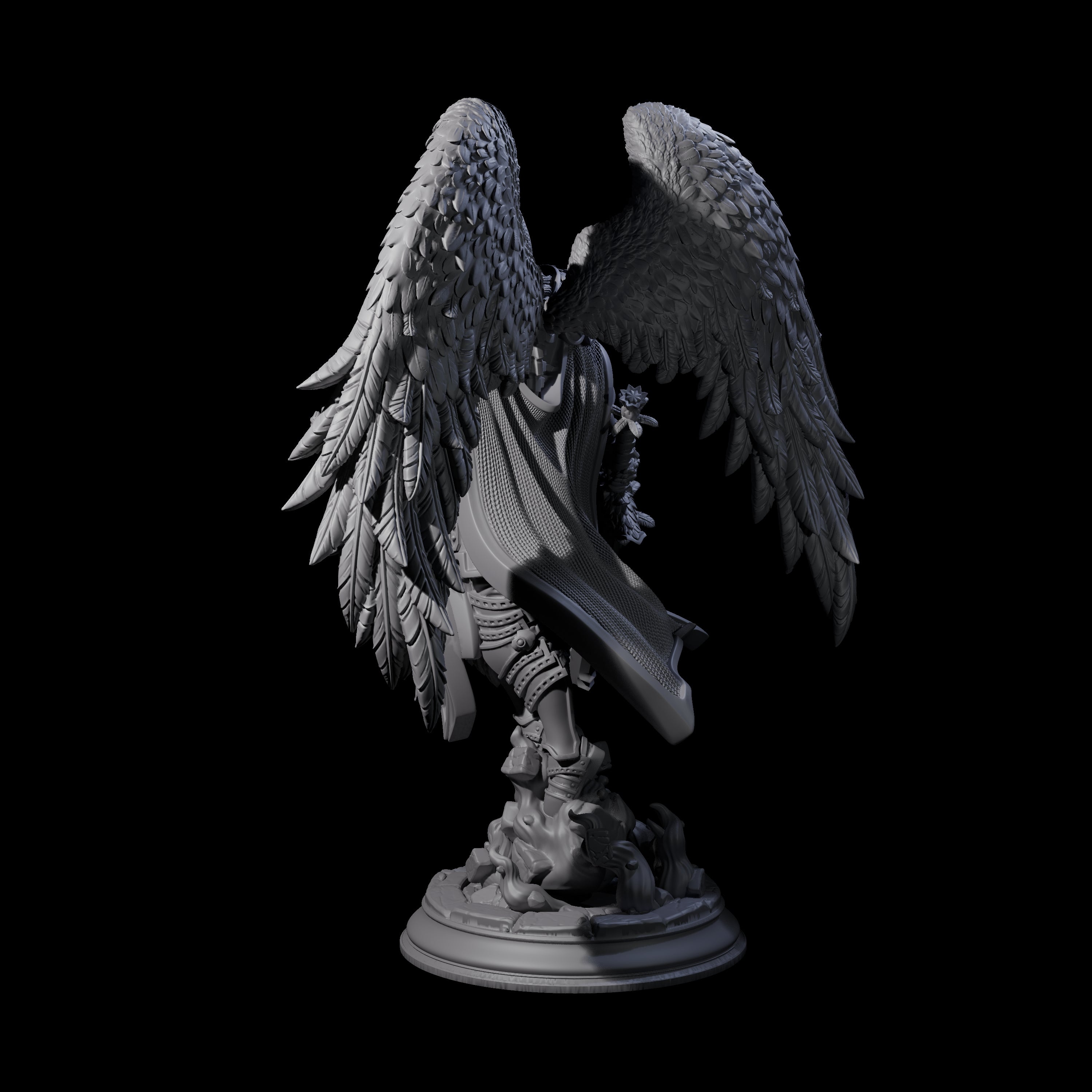 Faceless Angel Miniature for Dungeons and Dragons, Pathfinder or other TTRPGs