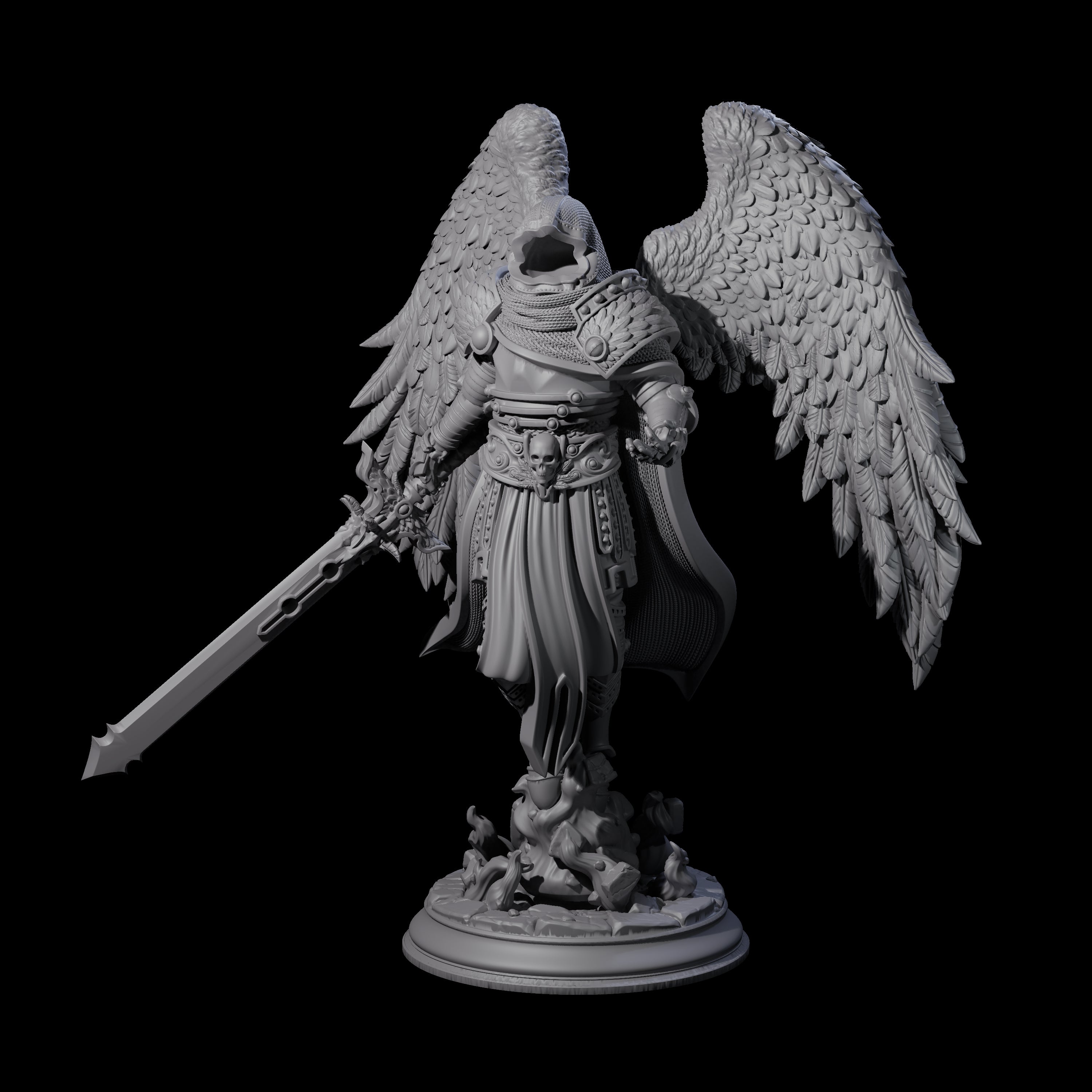 Faceless Angel Miniature for Dungeons and Dragons, Pathfinder or other TTRPGs