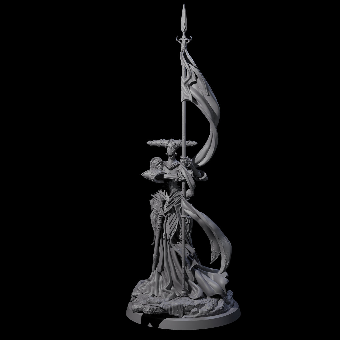 Fallen Aasimar Paladin A Miniature for Dungeons and Dragons, Pathfinder or other TTRPGs