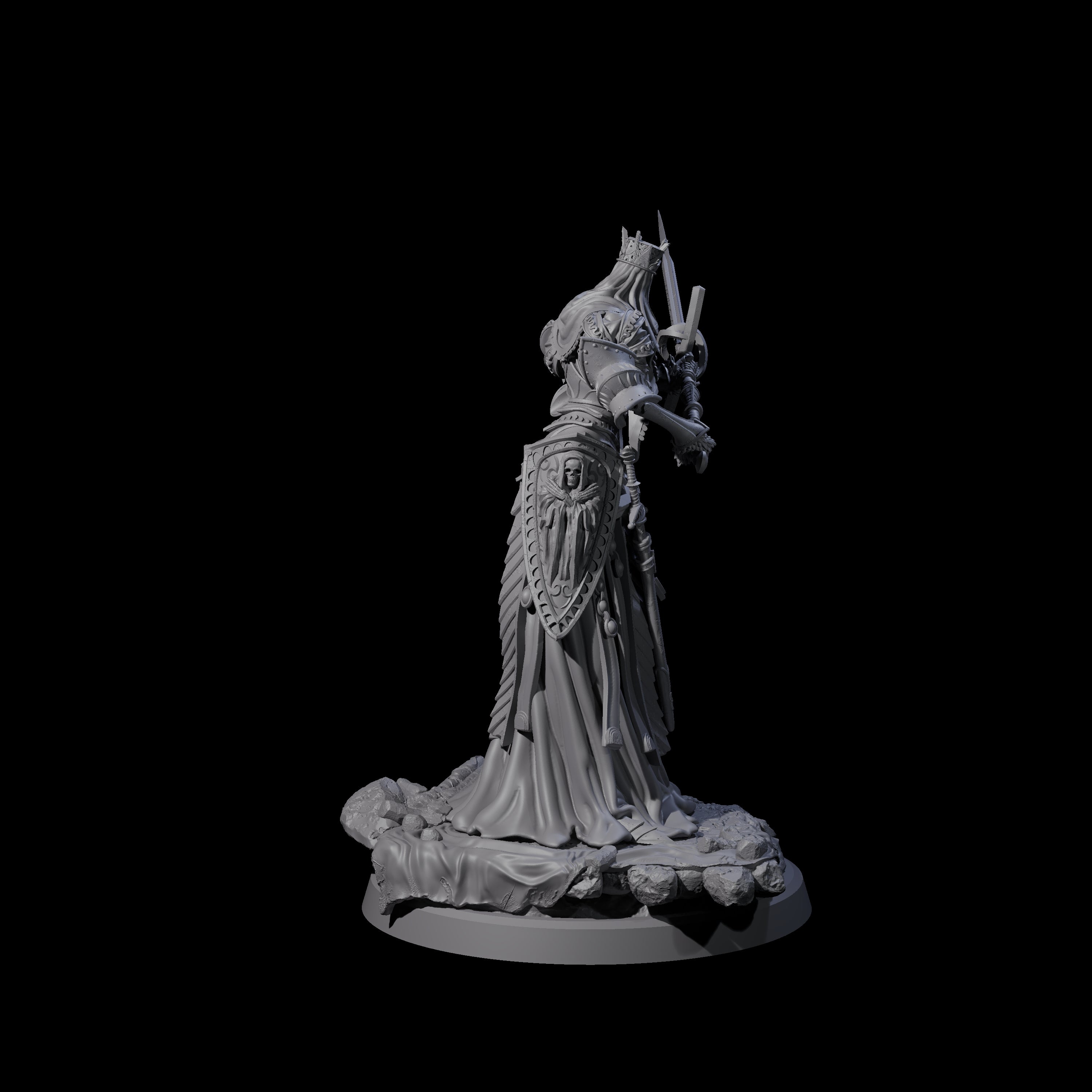 Fallen Aasimar Paladin B Miniature for Dungeons and Dragons, Pathfinder or other TTRPGs