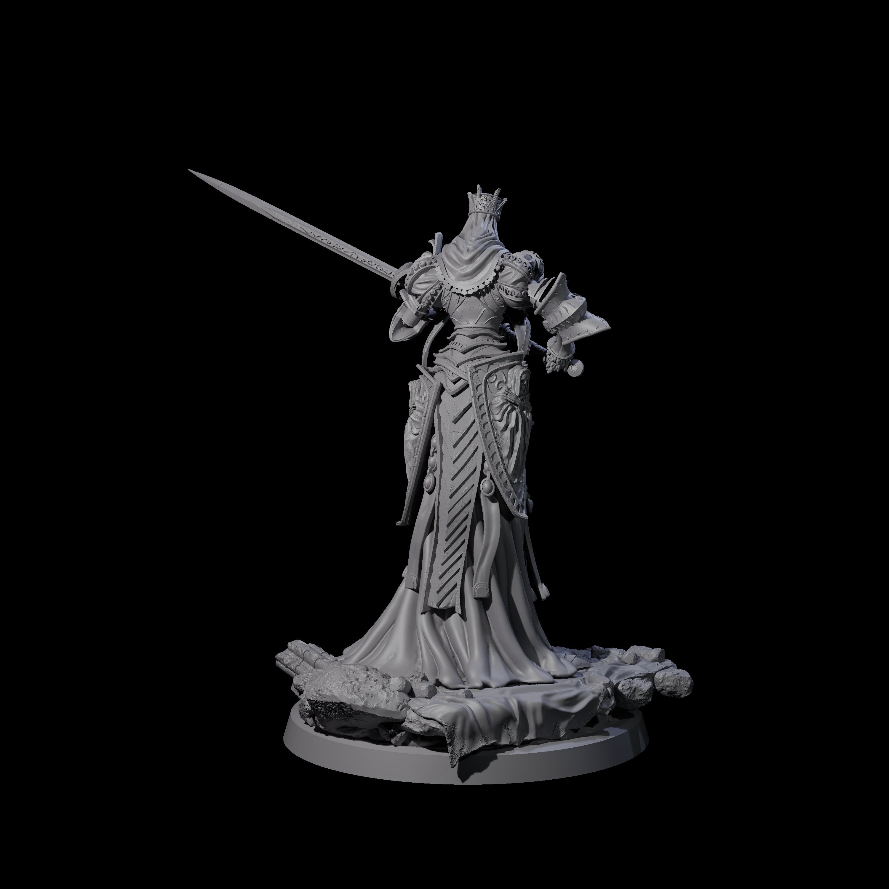 Fallen Aasimar Paladin B Miniature for Dungeons and Dragons, Pathfinder or other TTRPGs