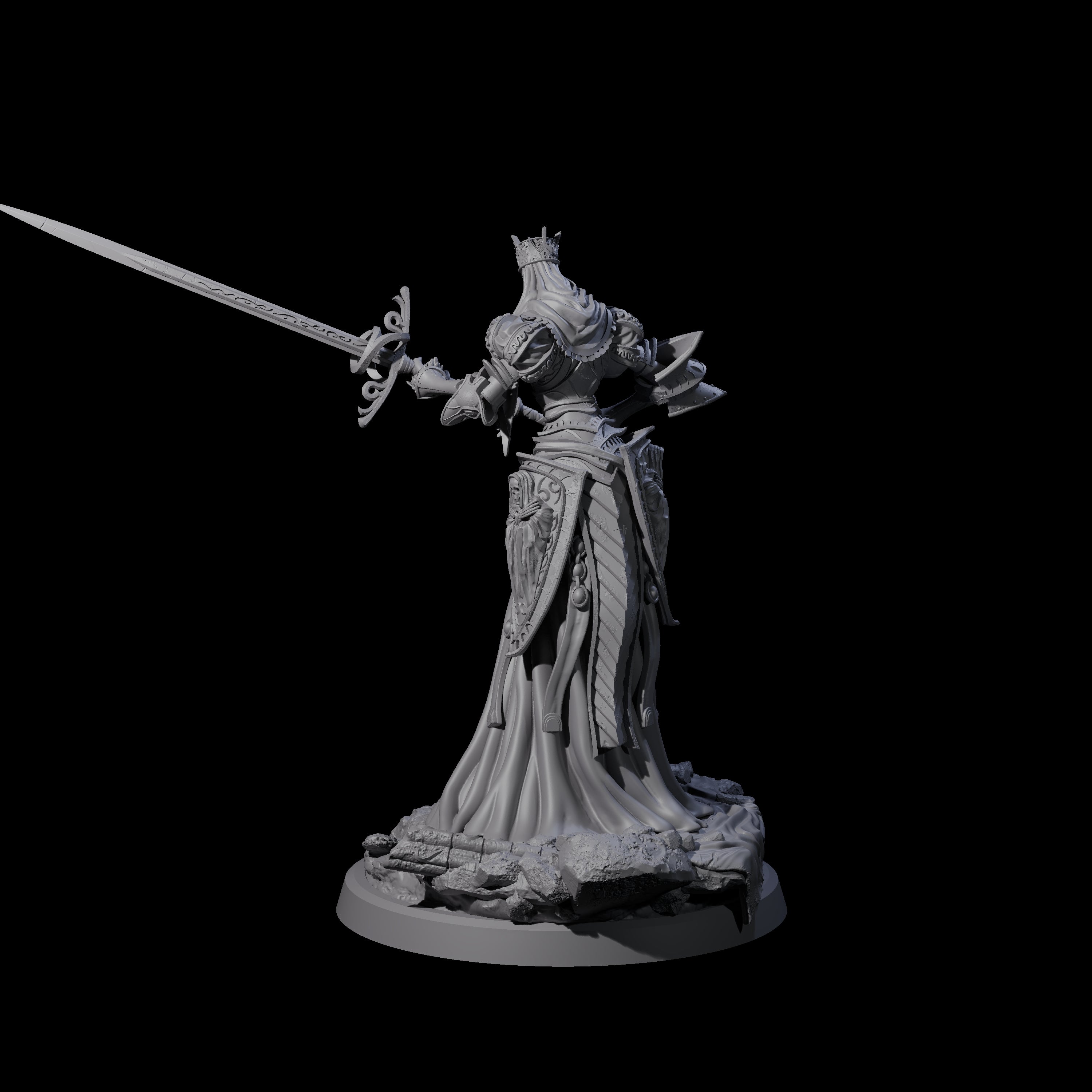 Fallen Aasimar Paladin B Miniature for Dungeons and Dragons, Pathfinder or other TTRPGs