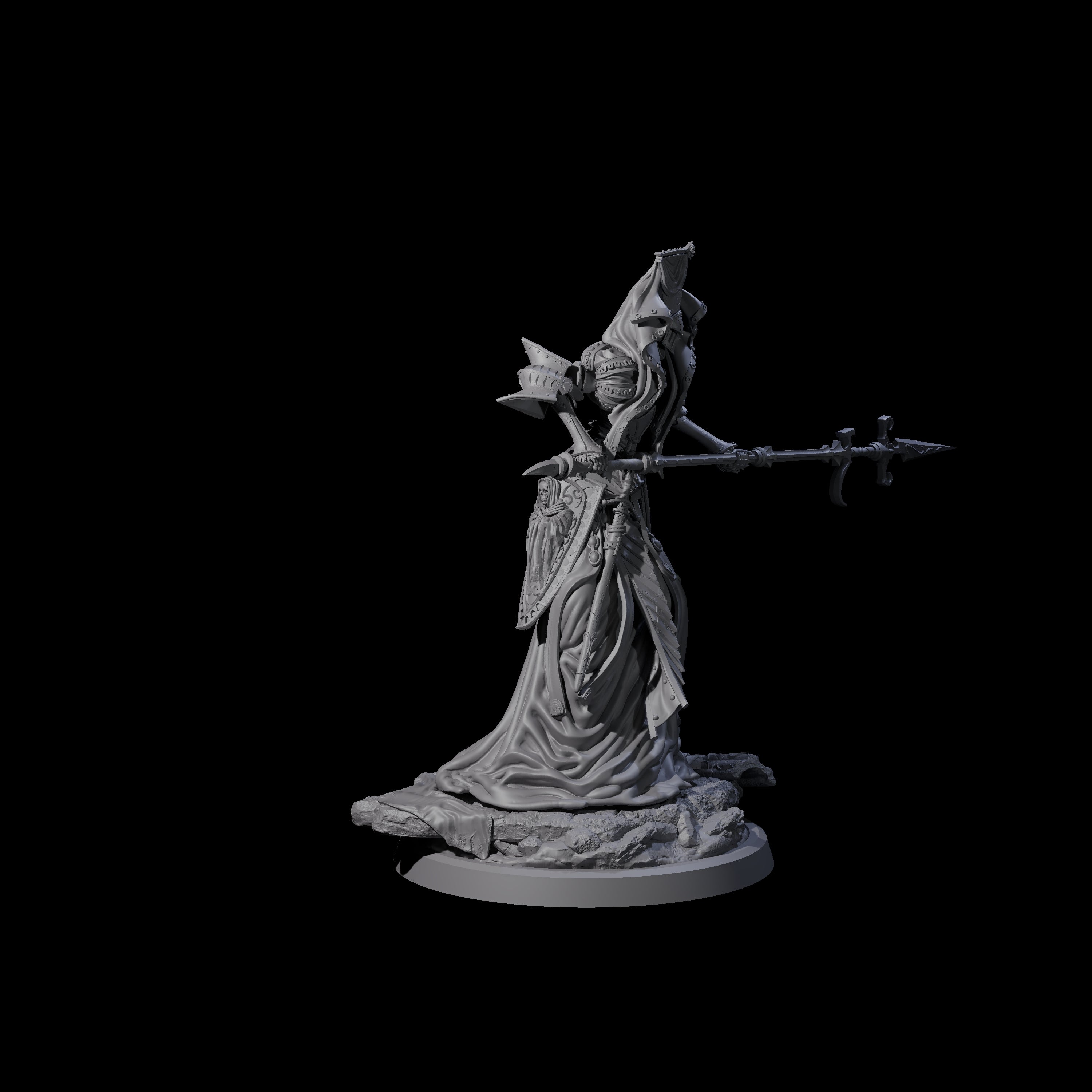 Fallen Aasimar Paladin C Miniature for Dungeons and Dragons, Pathfinder or other TTRPGs