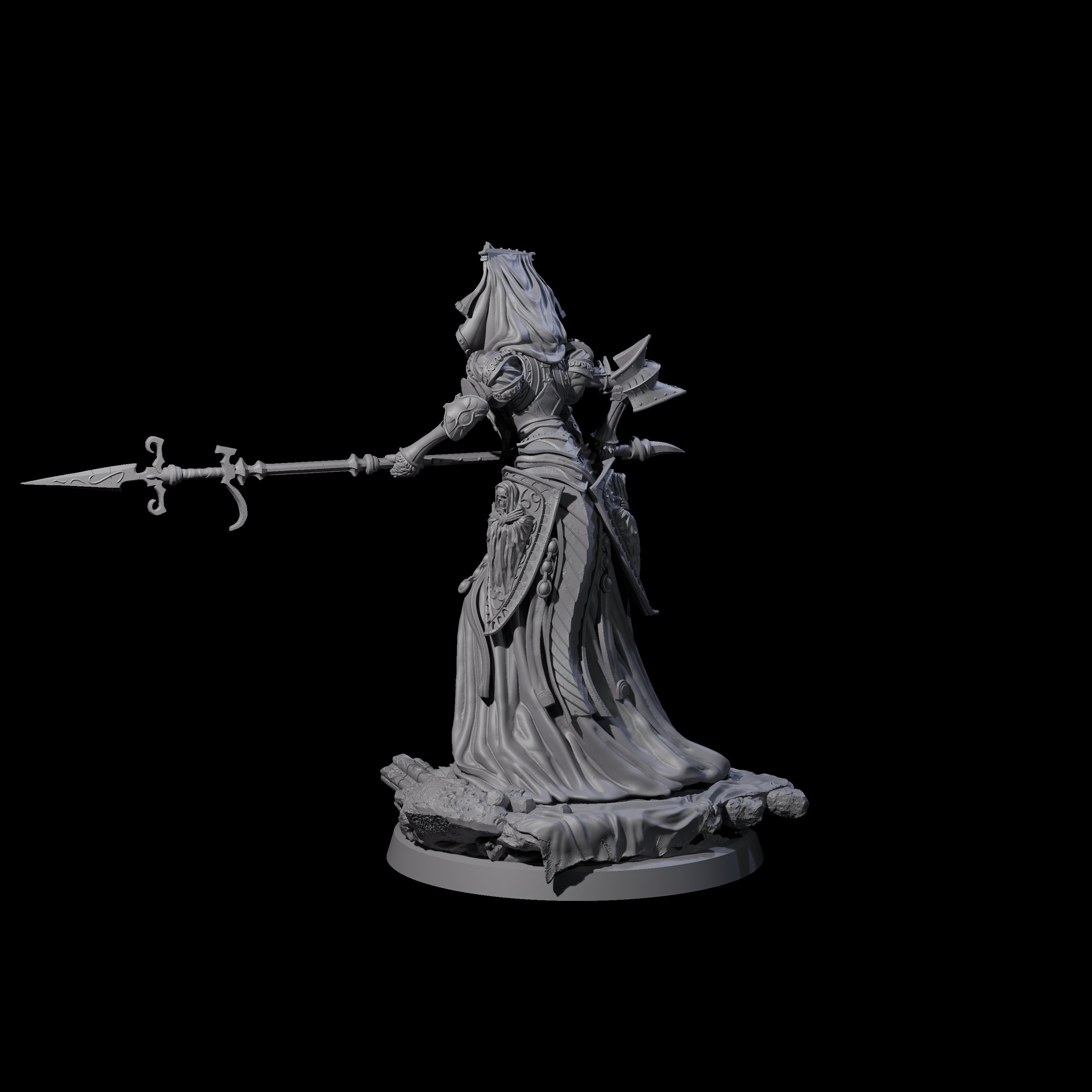 Fallen Aasimar Paladin C Miniature for Dungeons and Dragons, Pathfinder or other TTRPGs