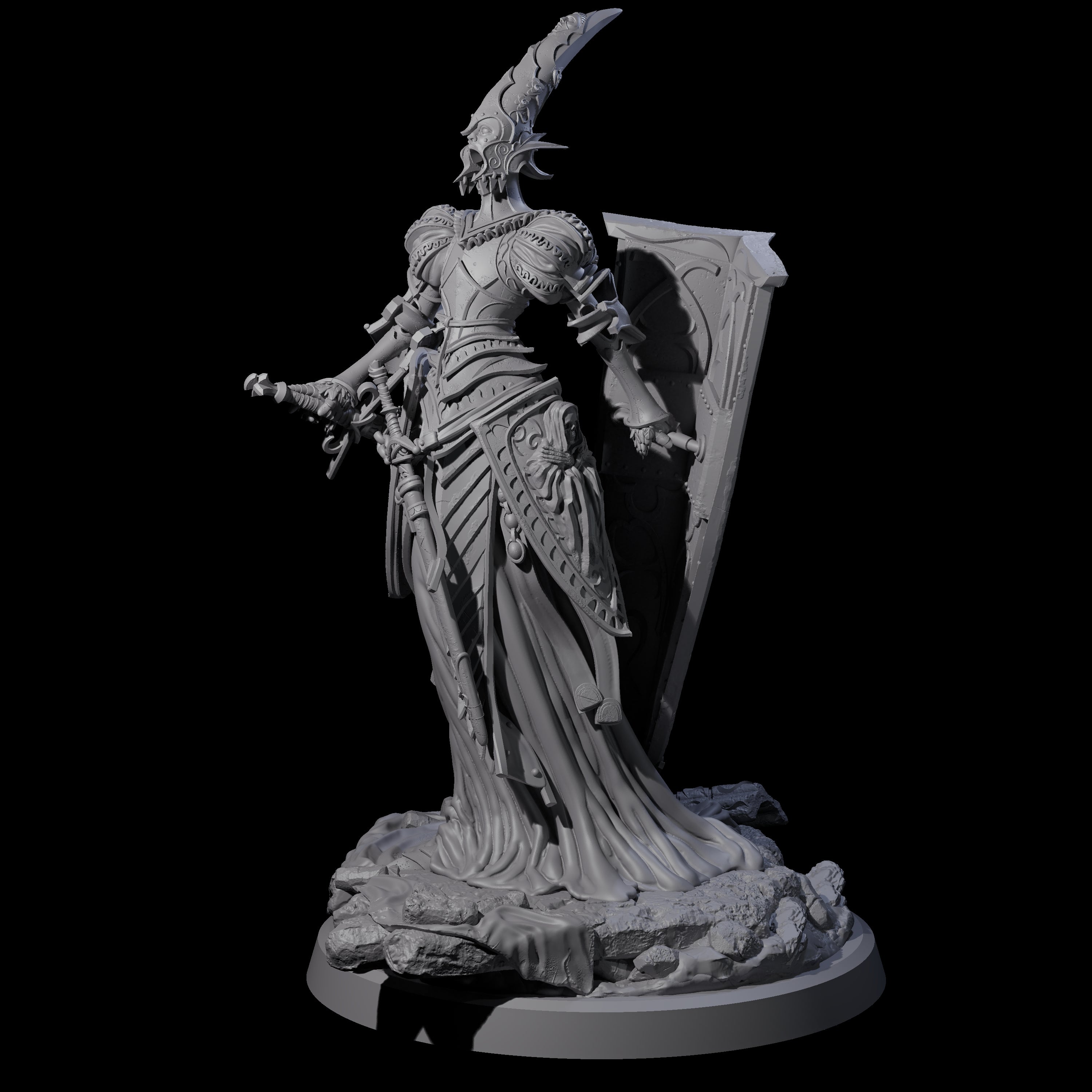 Fallen Aasimar Paladin D Miniature for Dungeons and Dragons, Pathfinder or other TTRPGs