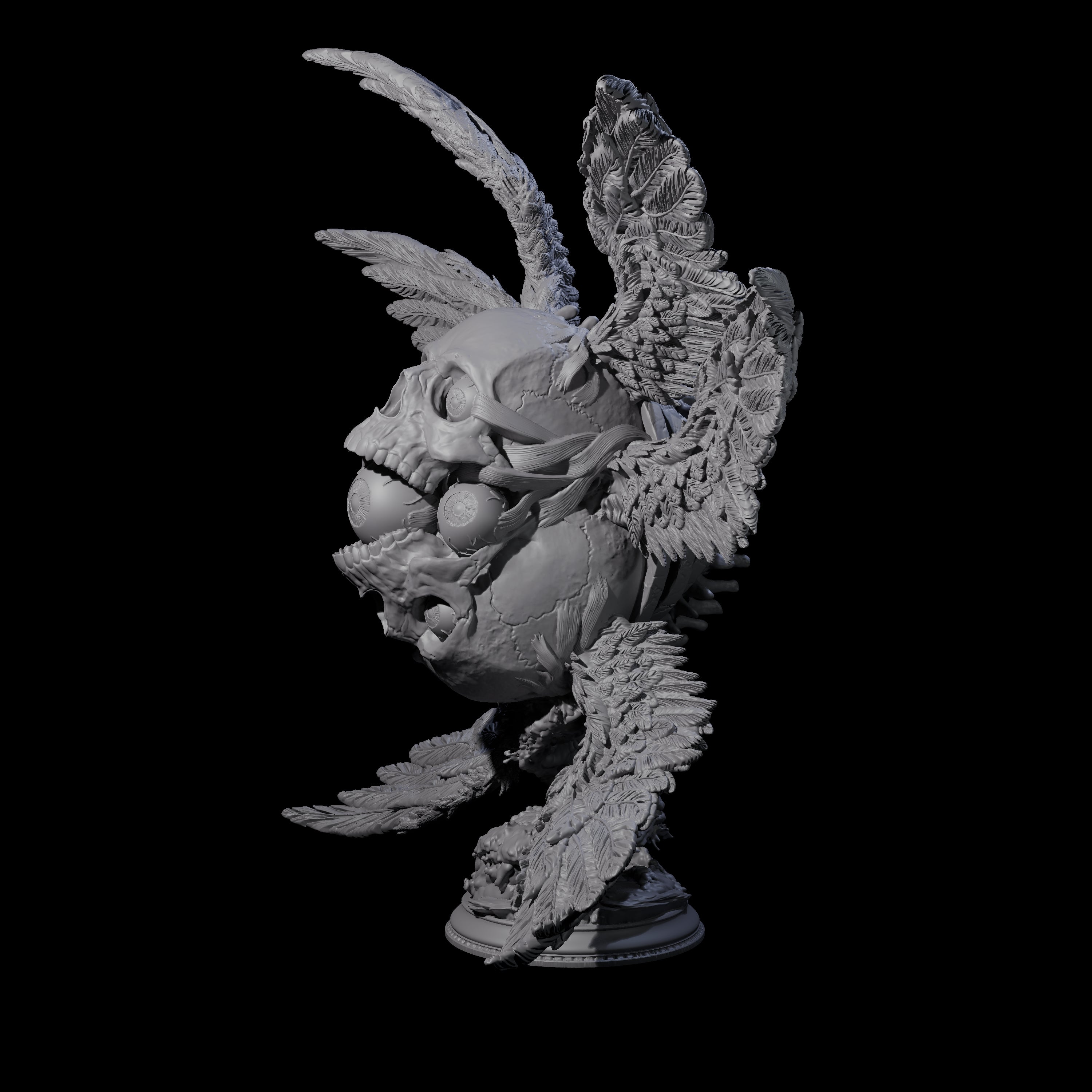 Fallen Death Angel Miniature for Dungeons and Dragons, Pathfinder or other TTRPGs
