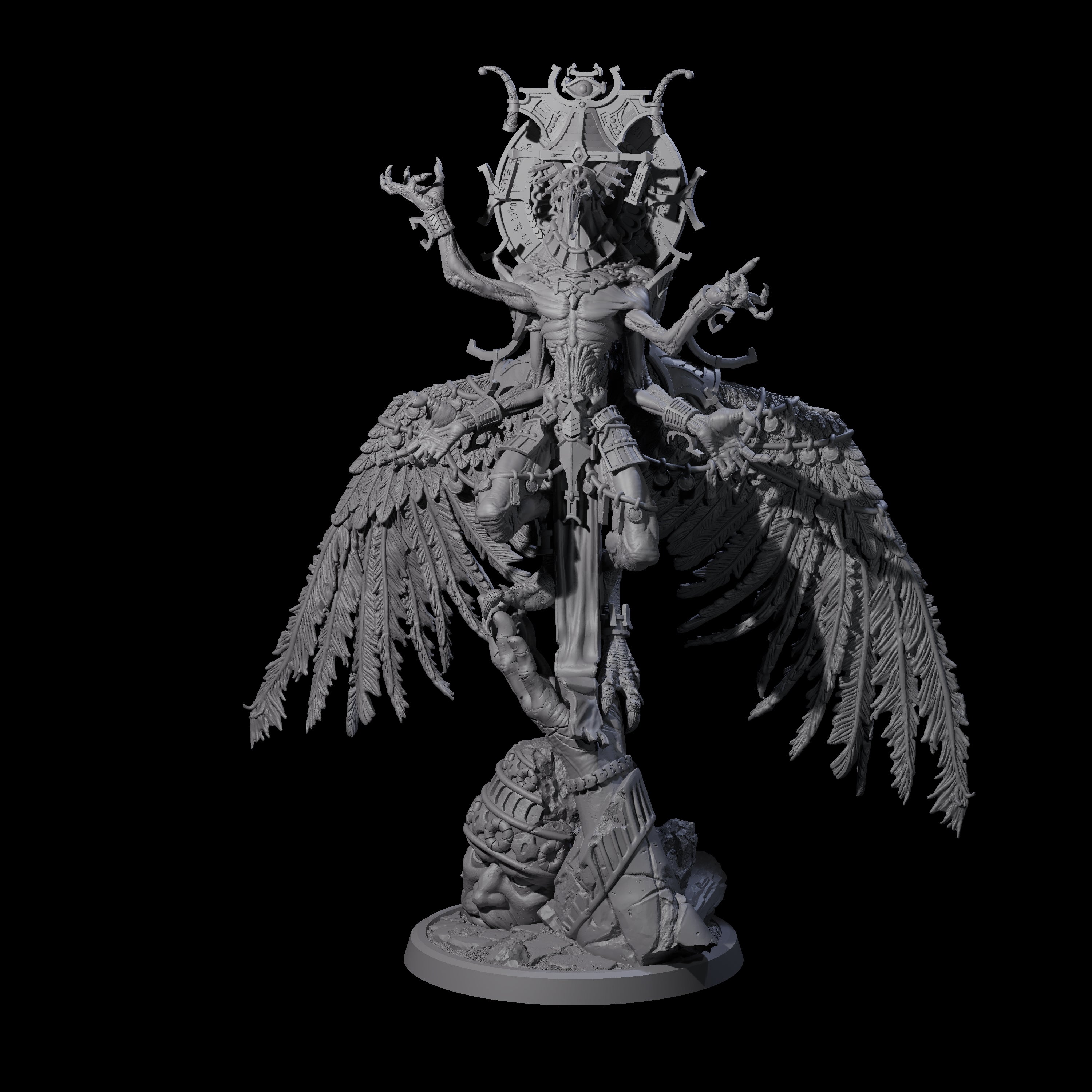 Fallen Empyrean Celestial Miniature for Dungeons and Dragons, Pathfinder or other TTRPGs