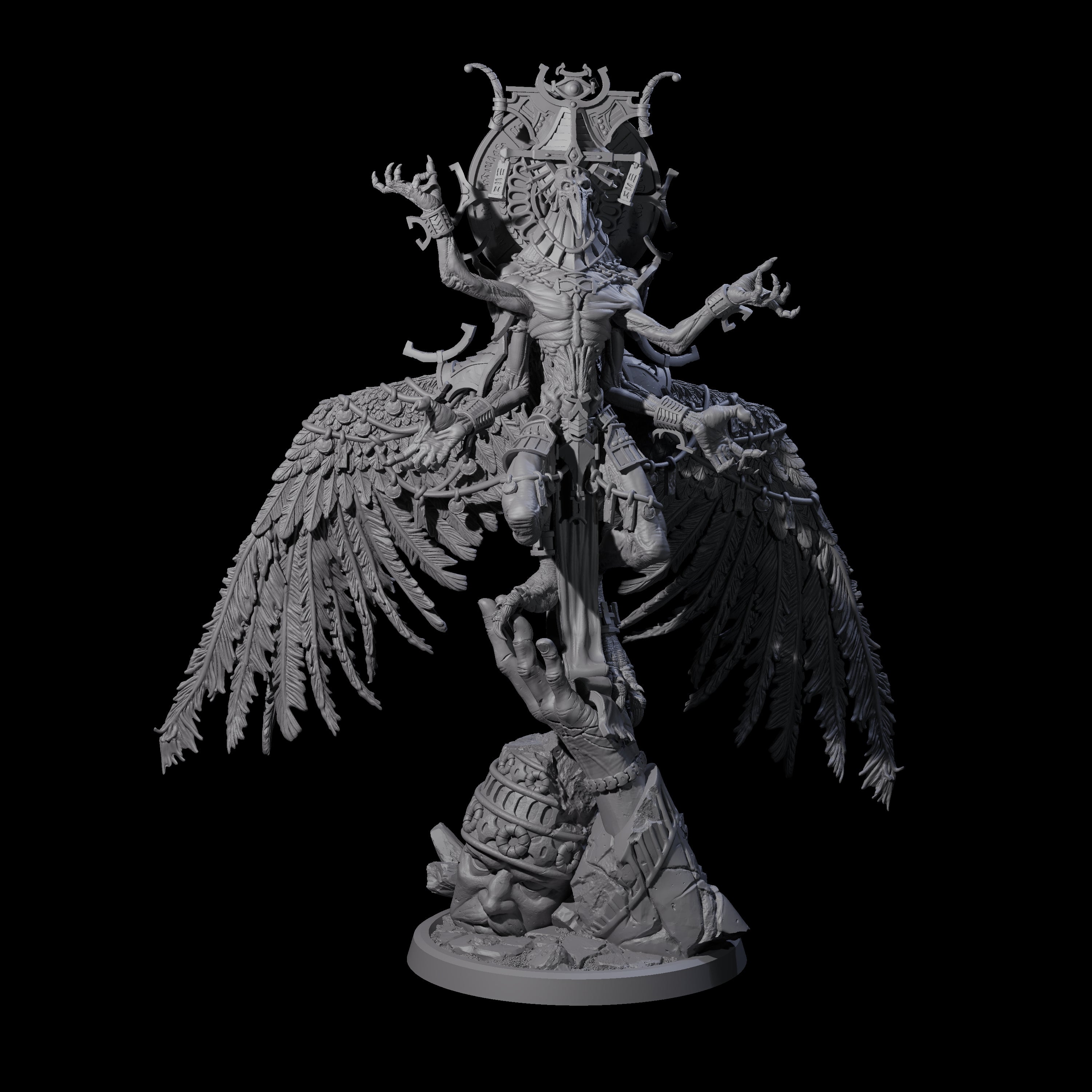 Fallen Empyrean Celestial Miniature for Dungeons and Dragons, Pathfinder or other TTRPGs