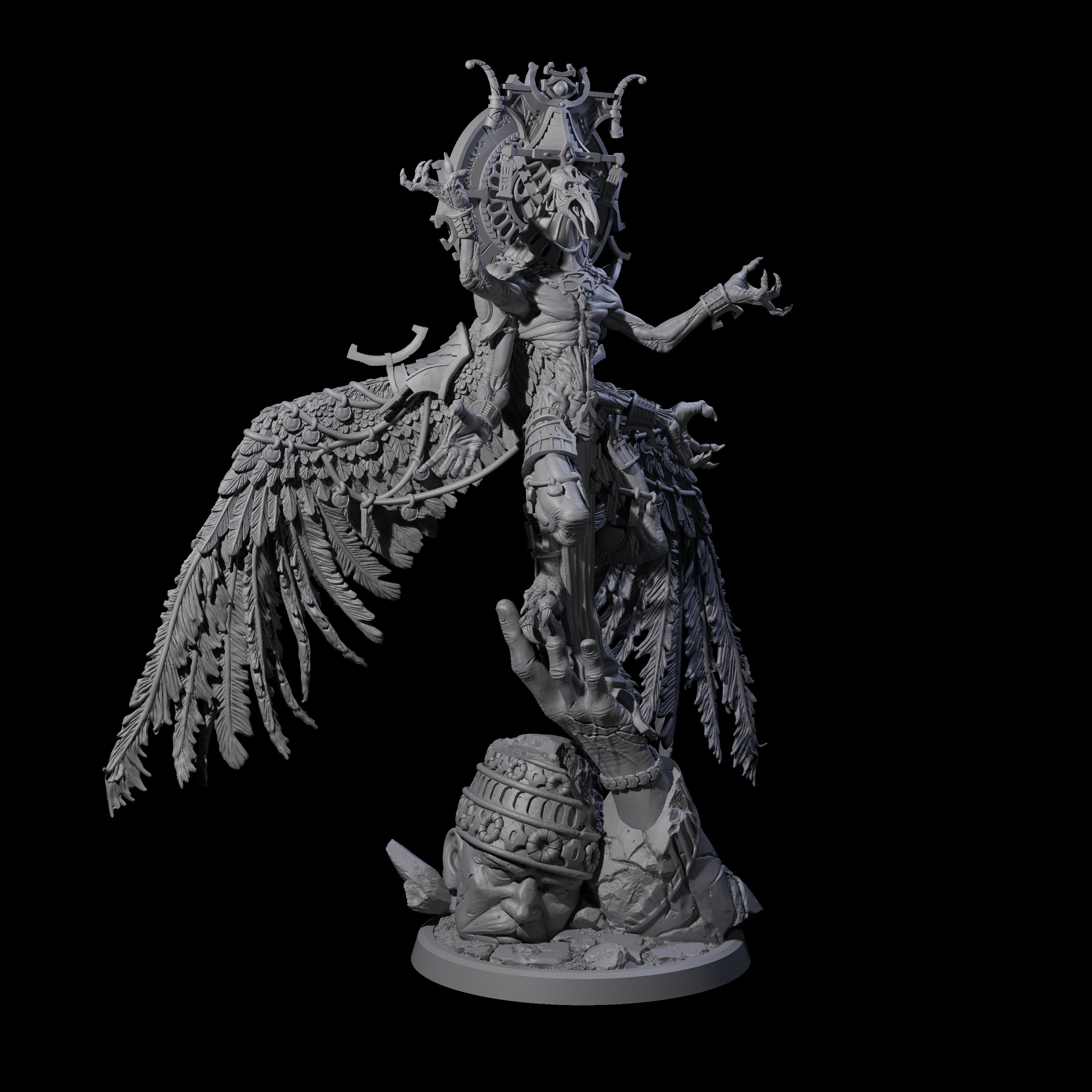 Fallen Empyrean Celestial Miniature for Dungeons and Dragons, Pathfinder or other TTRPGs