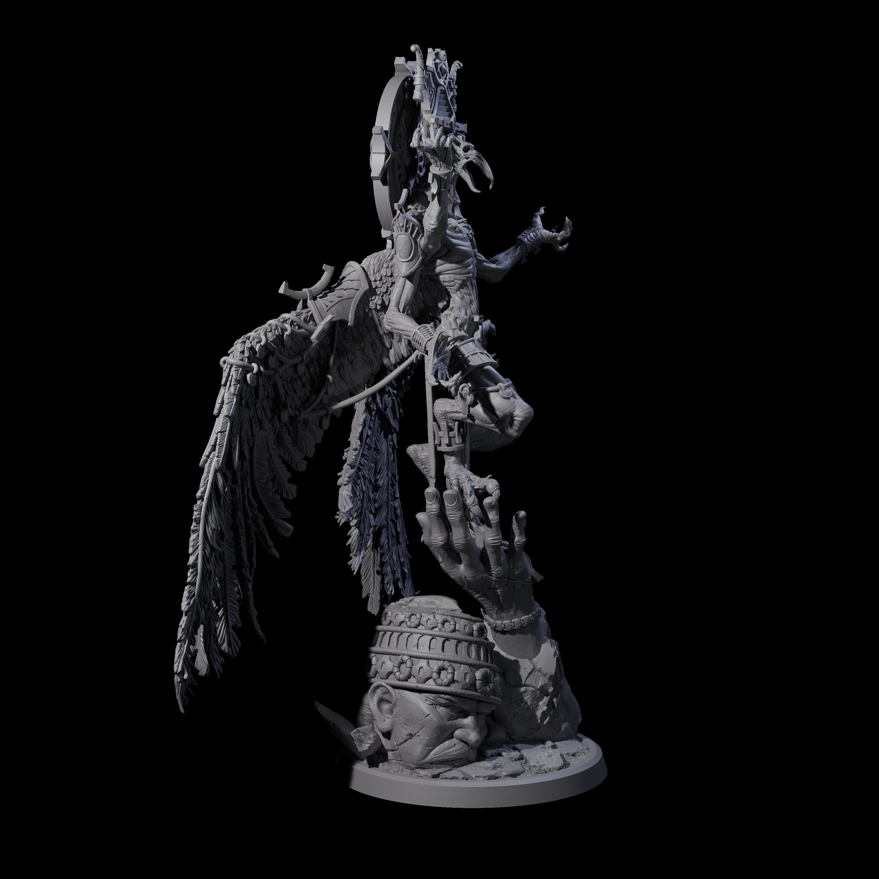 Fallen Empyrean Celestial Miniature for Dungeons and Dragons, Pathfinder or other TTRPGs