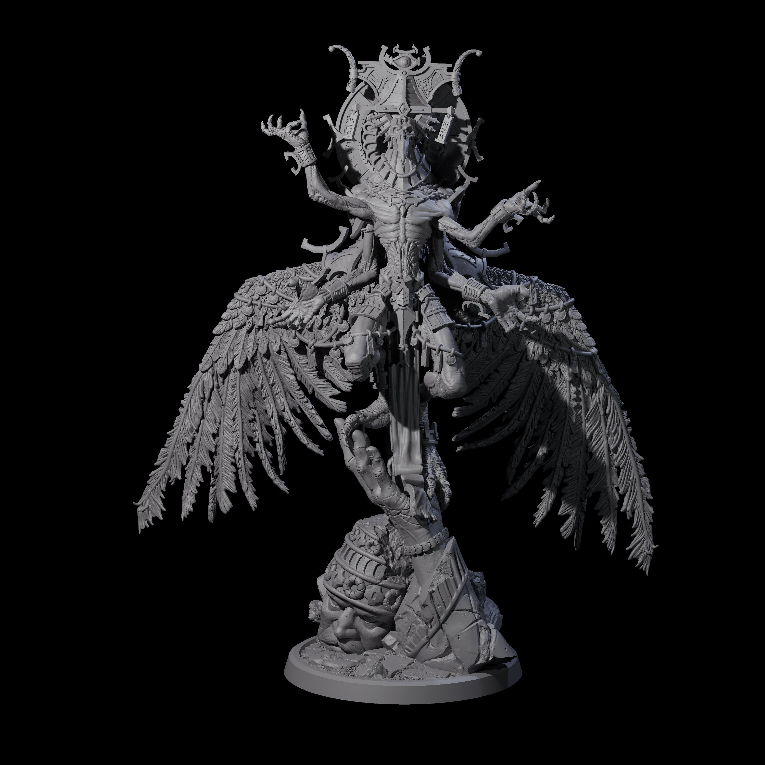 Fallen Empyrean Celestial Miniature for Dungeons and Dragons, Pathfinder or other TTRPGs