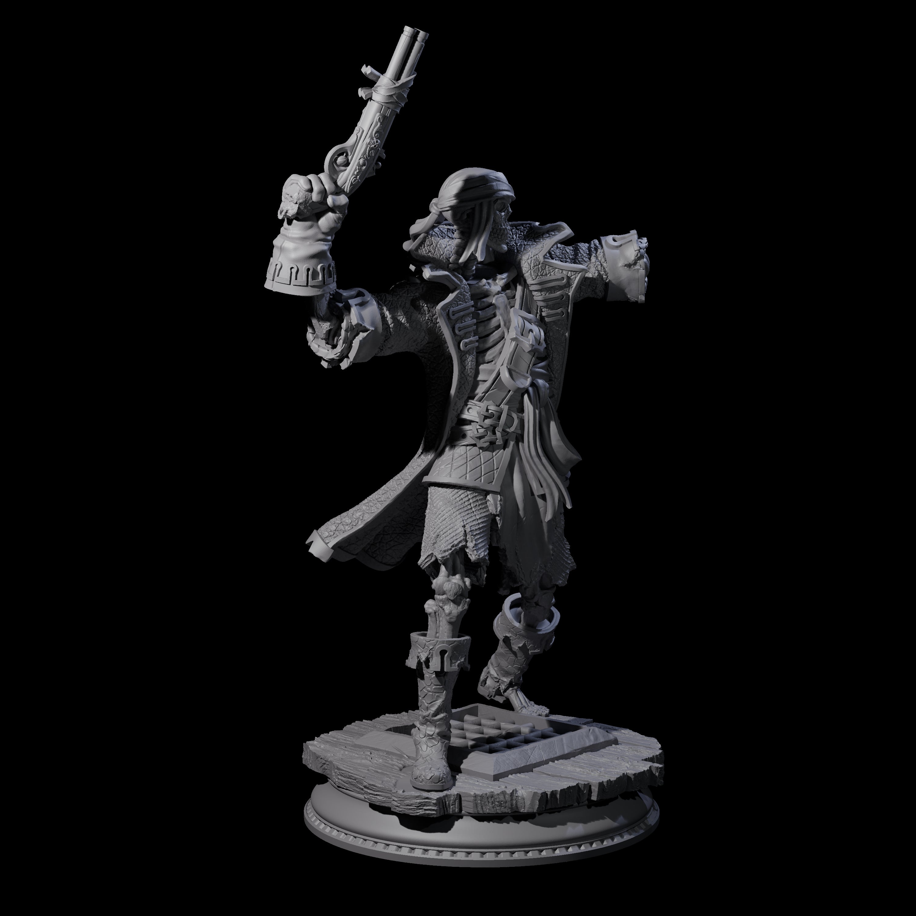 Falling Apart Pirate Skeleton Scallywag B Miniature for Dungeons and Dragons, Pathfinder or other TTRPGs