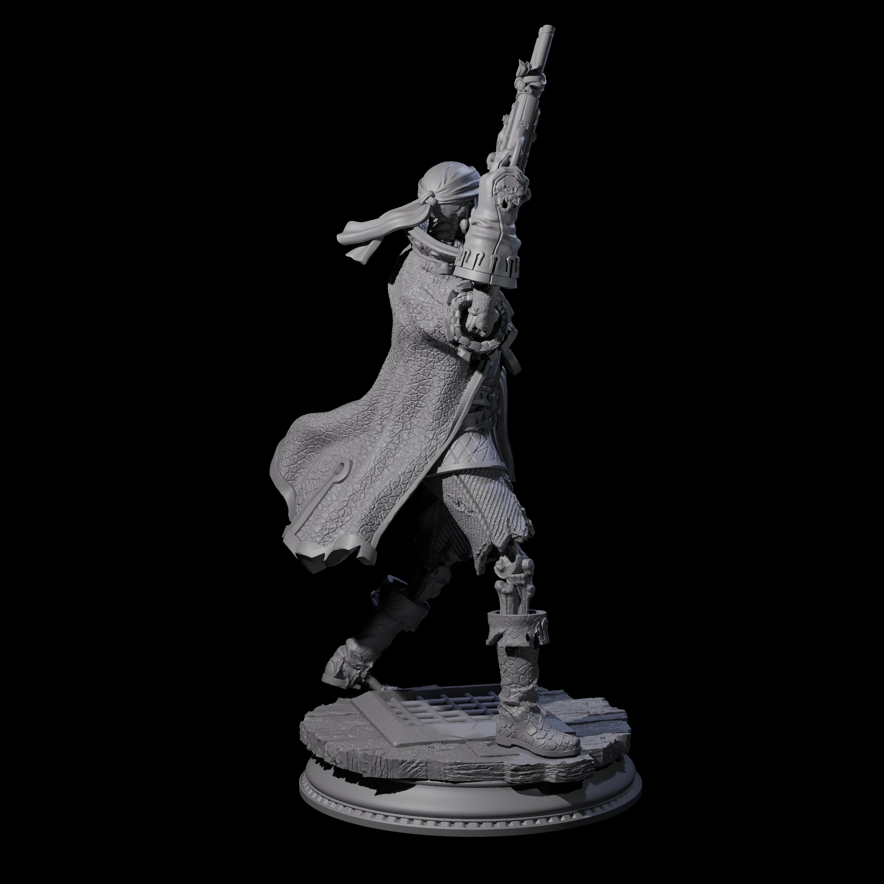 Falling Apart Pirate Skeleton Scallywag B Miniature for Dungeons and Dragons, Pathfinder or other TTRPGs