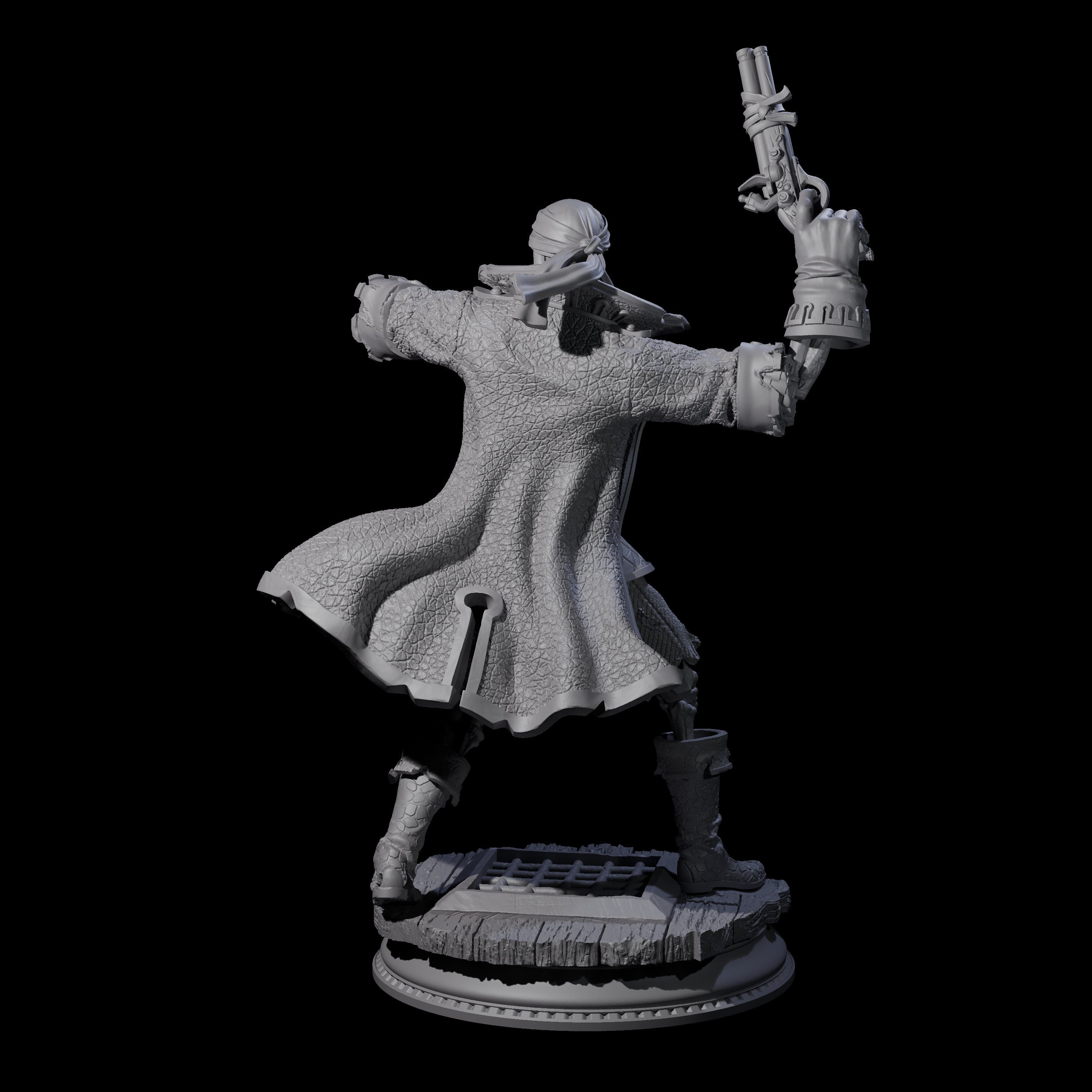 Falling Apart Pirate Skeleton Scallywag B Miniature for Dungeons and Dragons, Pathfinder or other TTRPGs