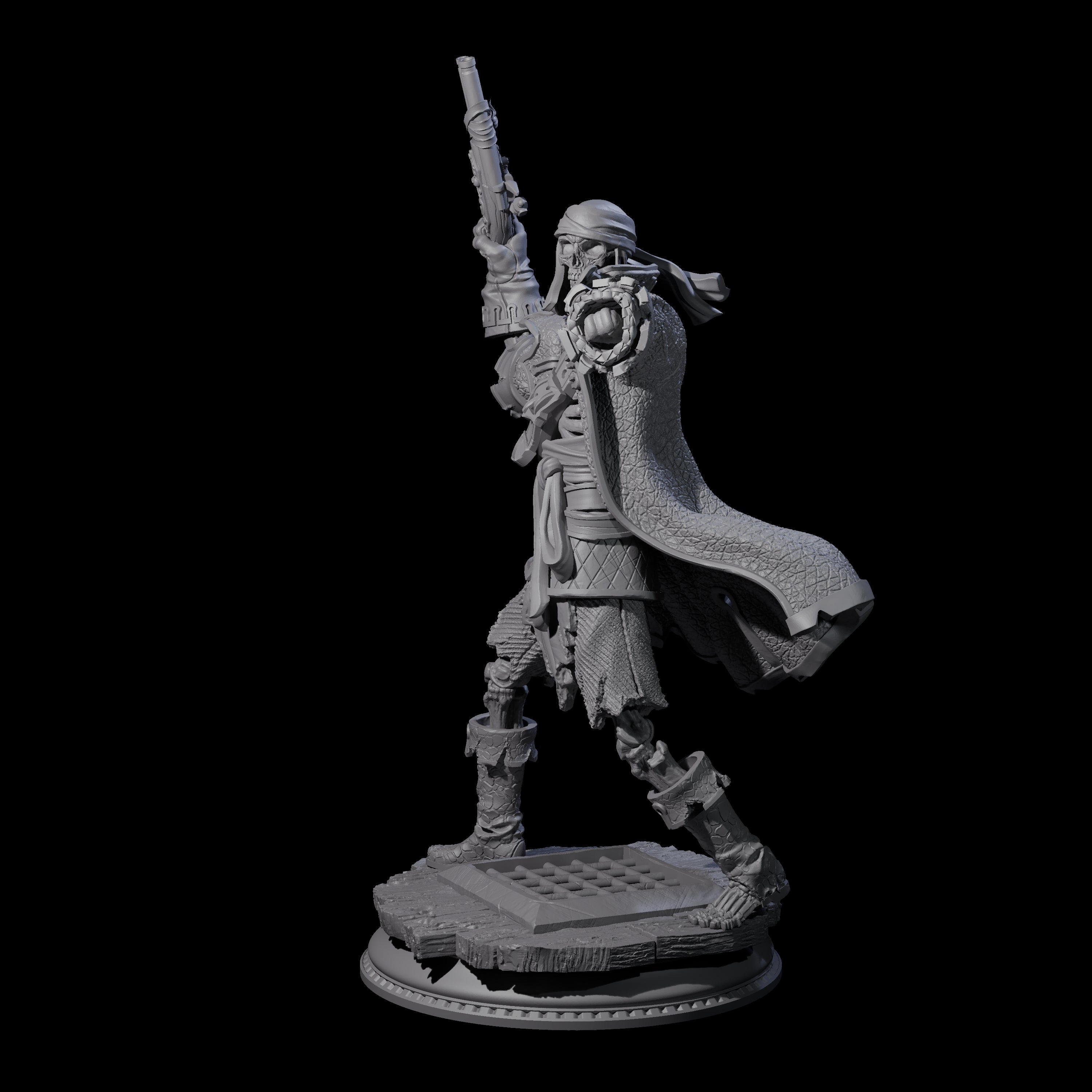 Falling Apart Pirate Skeleton Scallywag B Miniature for Dungeons and Dragons, Pathfinder or other TTRPGs