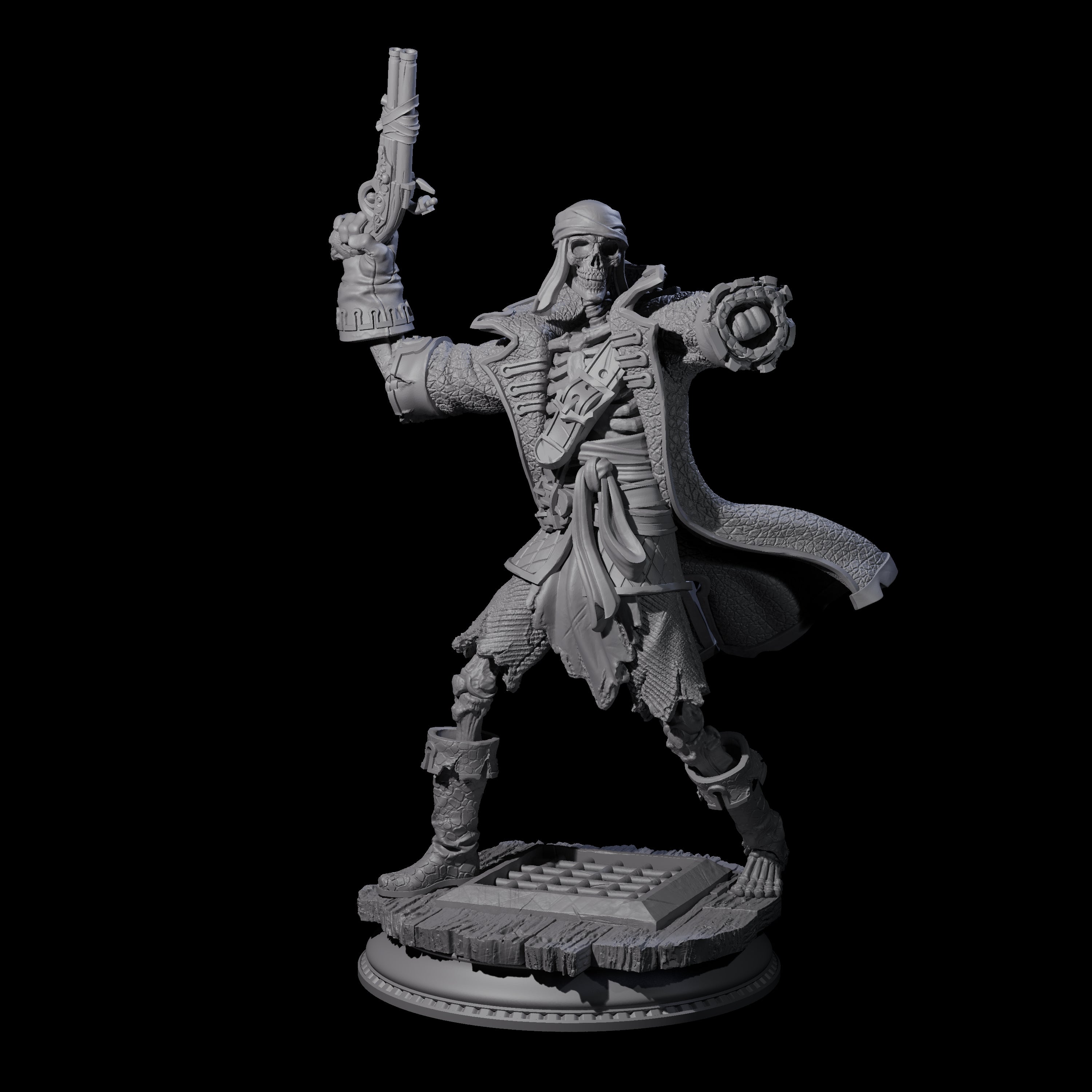 Falling Apart Pirate Skeleton Scallywag B Miniature for Dungeons and Dragons, Pathfinder or other TTRPGs