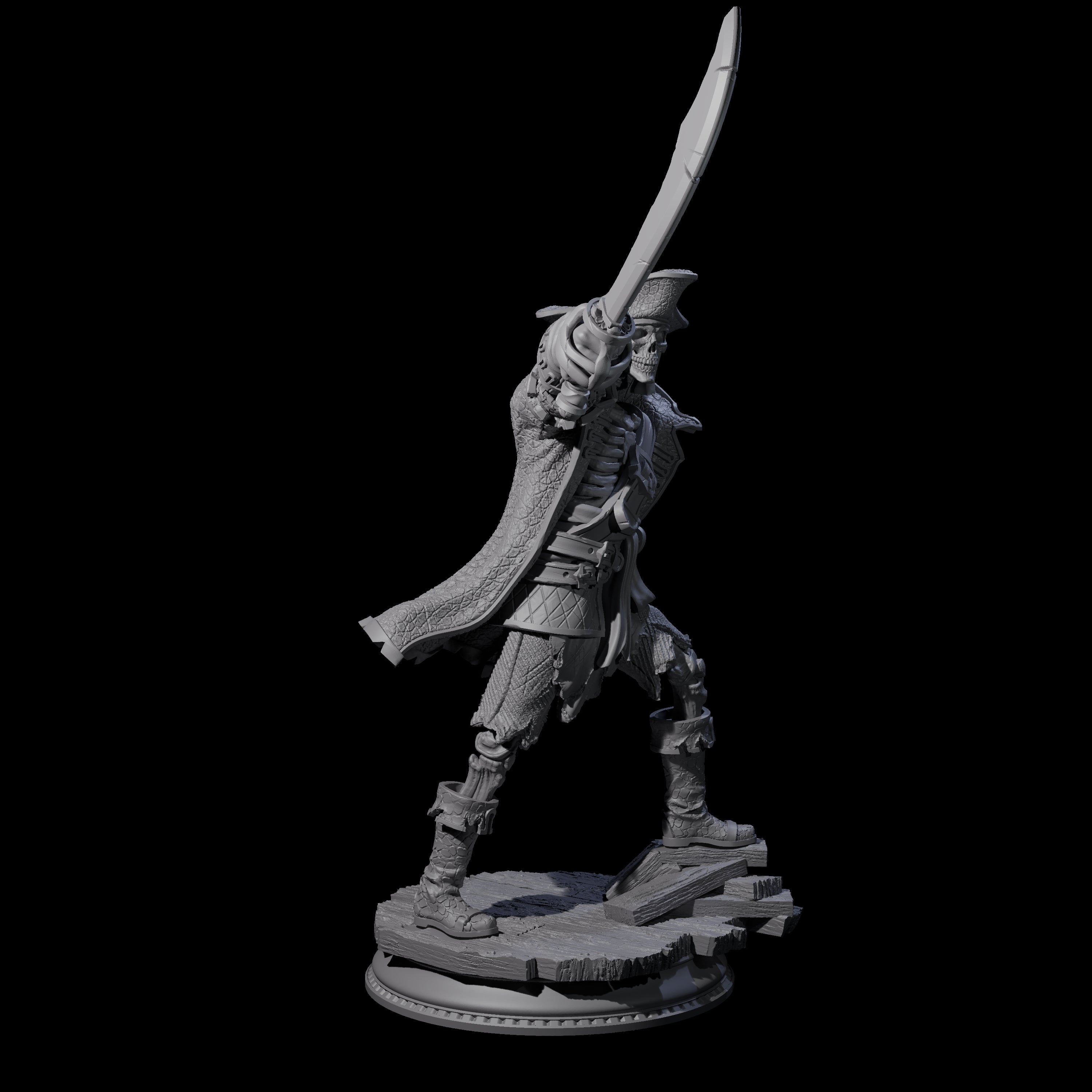 Falling Apart Pirate Skeleton Scallywag C Miniature for Dungeons and Dragons, Pathfinder or other TTRPGs