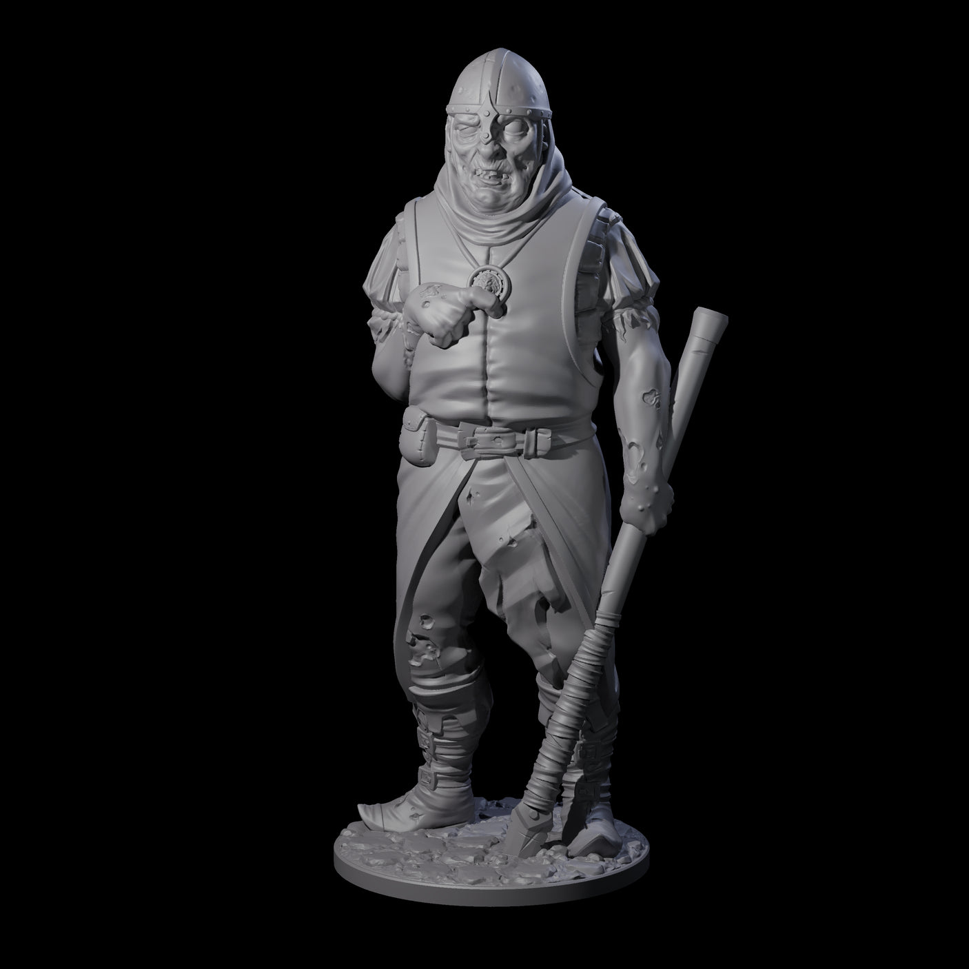 Falling Apart Zombie Soldier A Miniature for Dungeons and Dragons, Pathfinder or other TTRPGs