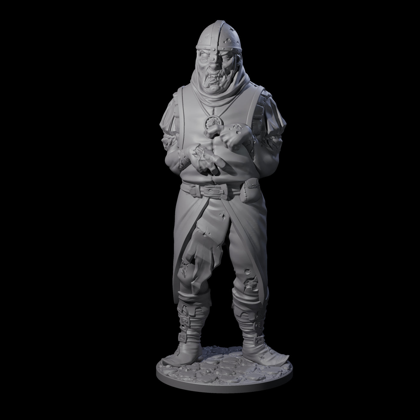 Falling Apart Zombie Soldier B Miniature for Dungeons and Dragons, Pathfinder or other TTRPGs