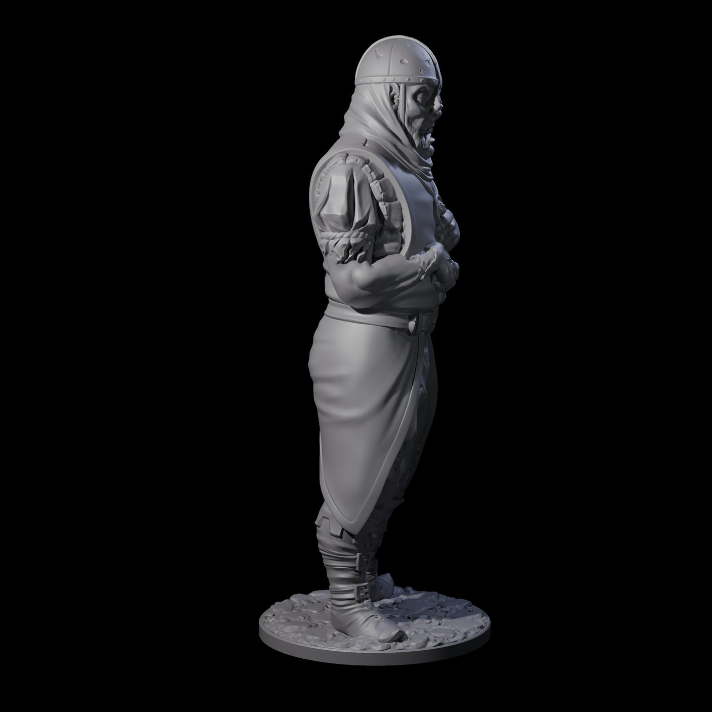 Falling Apart Zombie Soldier B Miniature for Dungeons and Dragons, Pathfinder or other TTRPGs