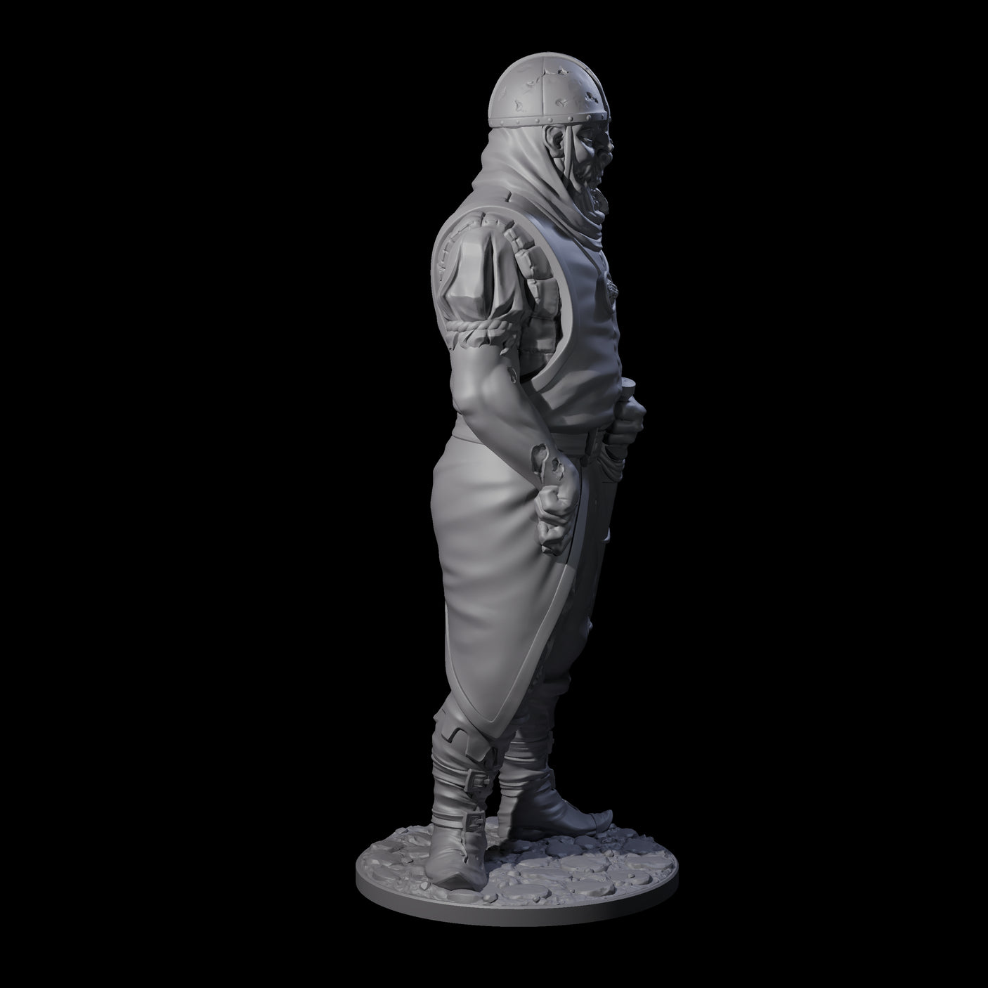Falling Apart Zombie Soldier C Miniature for Dungeons and Dragons, Pathfinder or other TTRPGs