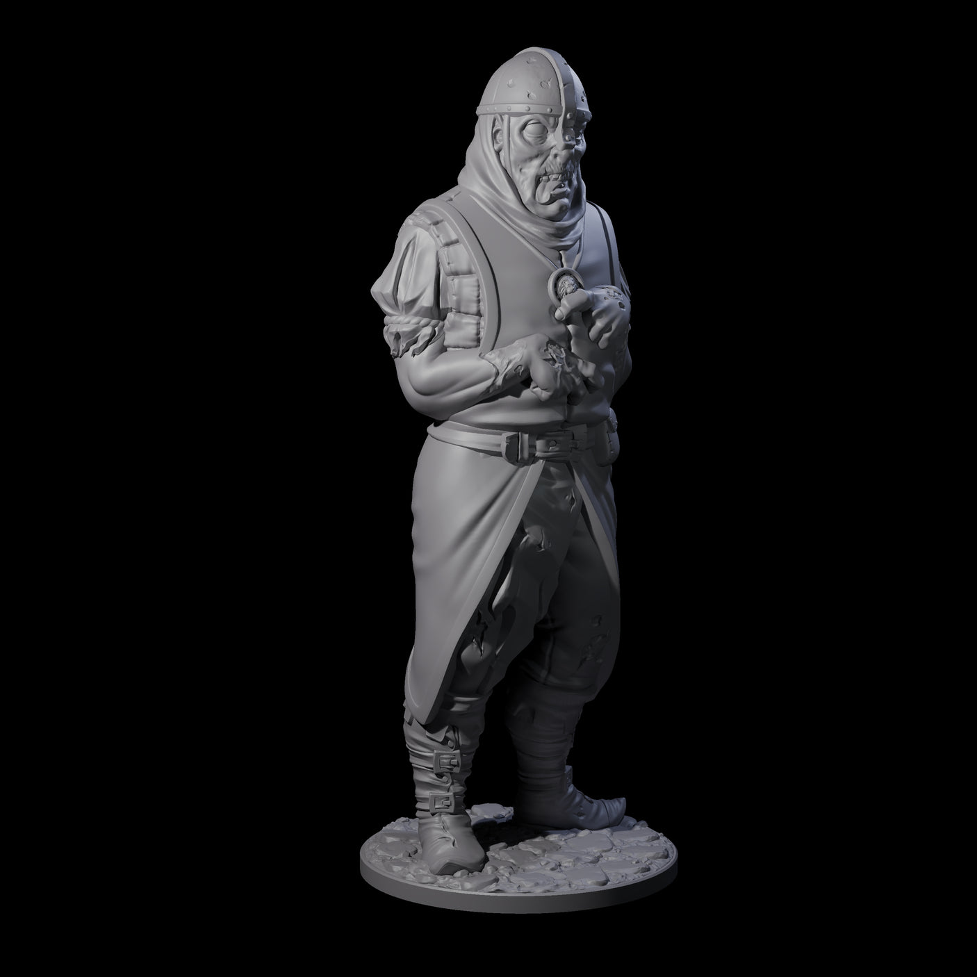 Falling Apart Zombie Soldiers Miniature for Dungeons and Dragons, Pathfinder or other TTRPGs