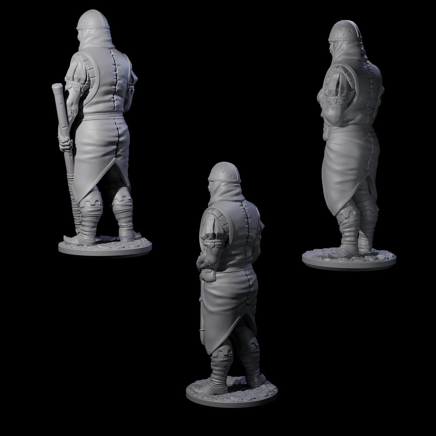 Falling Apart Zombie Soldiers Miniature for Dungeons and Dragons, Pathfinder or other TTRPGs
