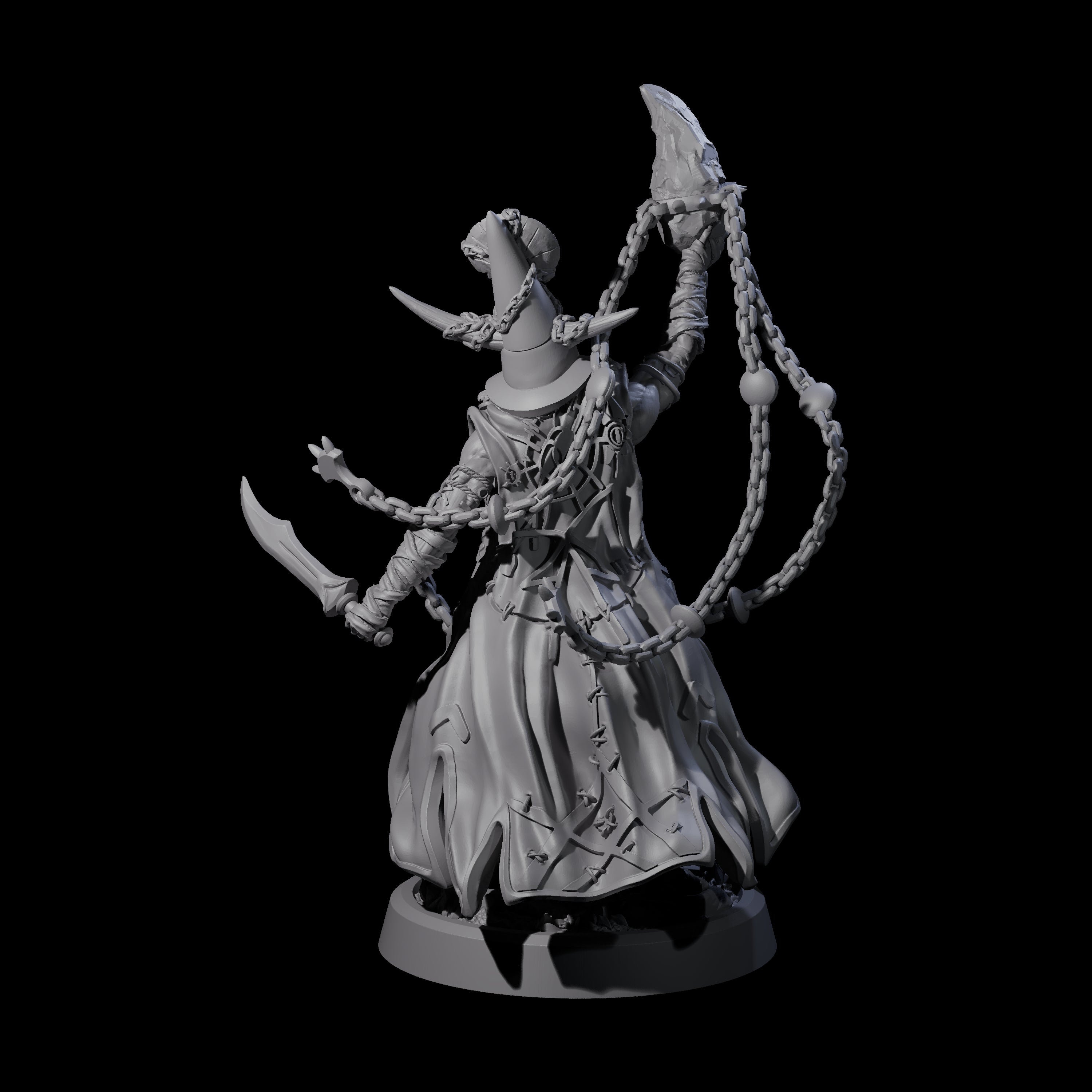 Fanatical Orcale C Miniature for Dungeons and Dragons, Pathfinder or other TTRPGs
