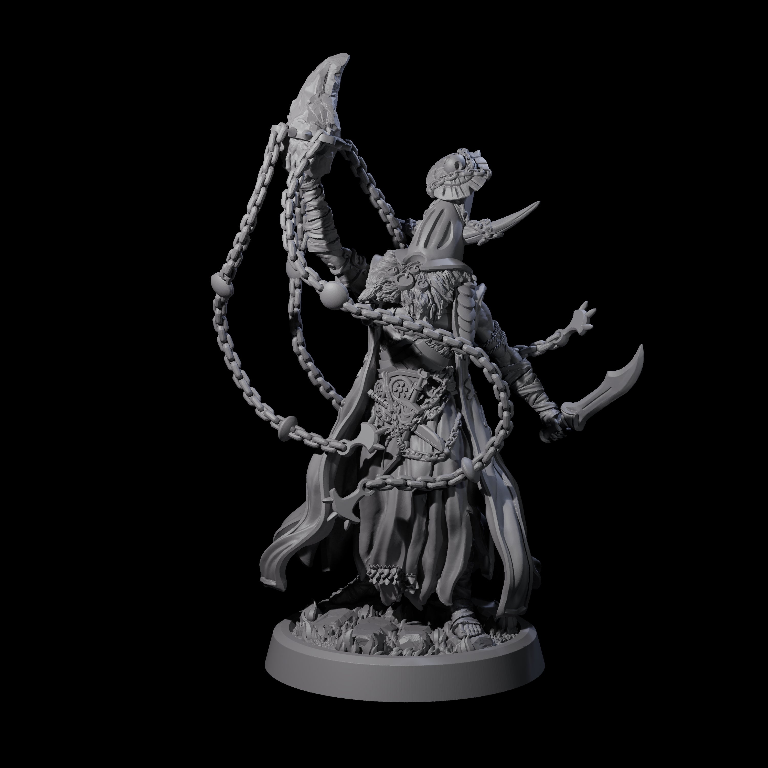 Fanatical Orcale C Miniature for Dungeons and Dragons, Pathfinder or other TTRPGs