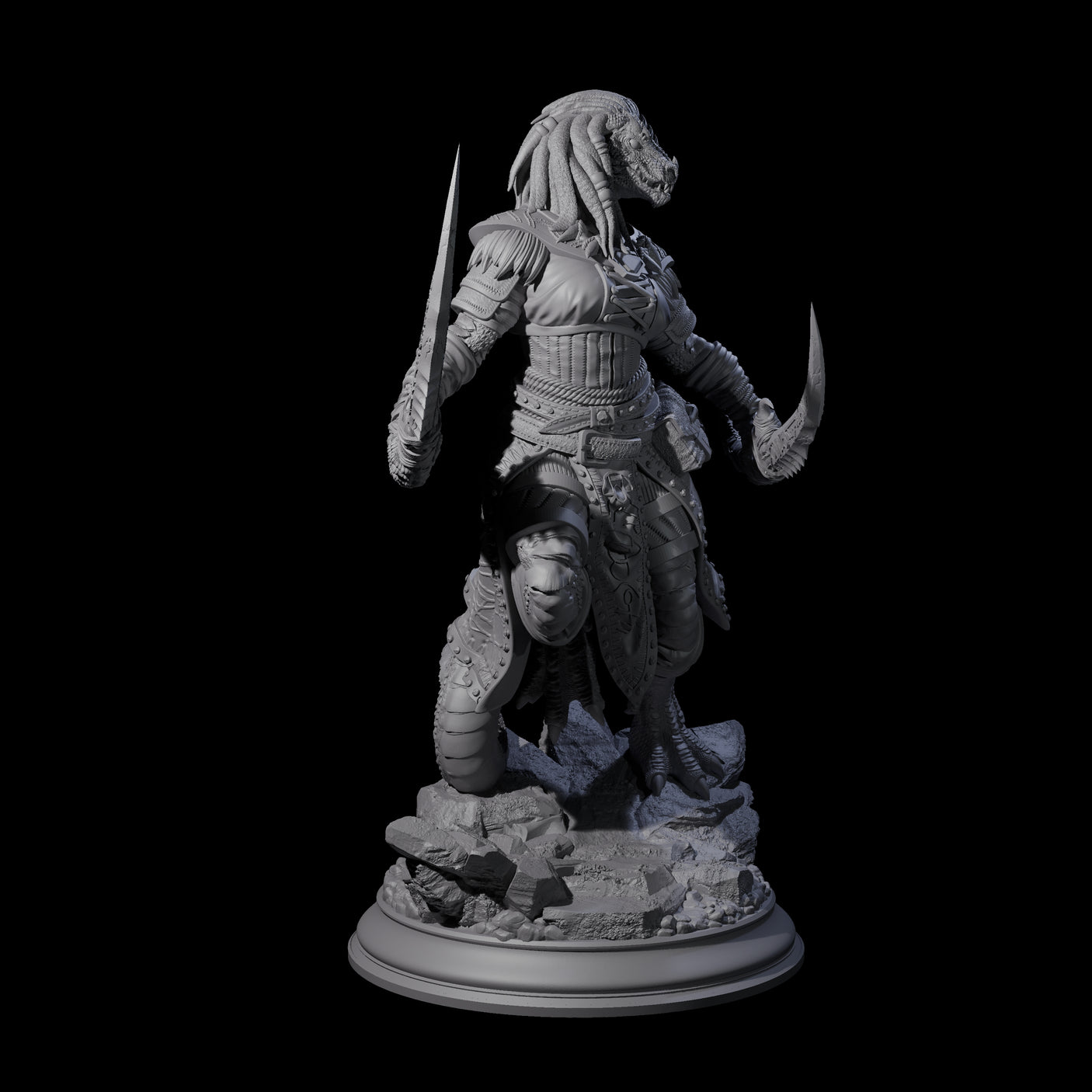 Fast Dragonborn Rogue Miniature for Dungeons and Dragons, Pathfinder or other TTRPGs