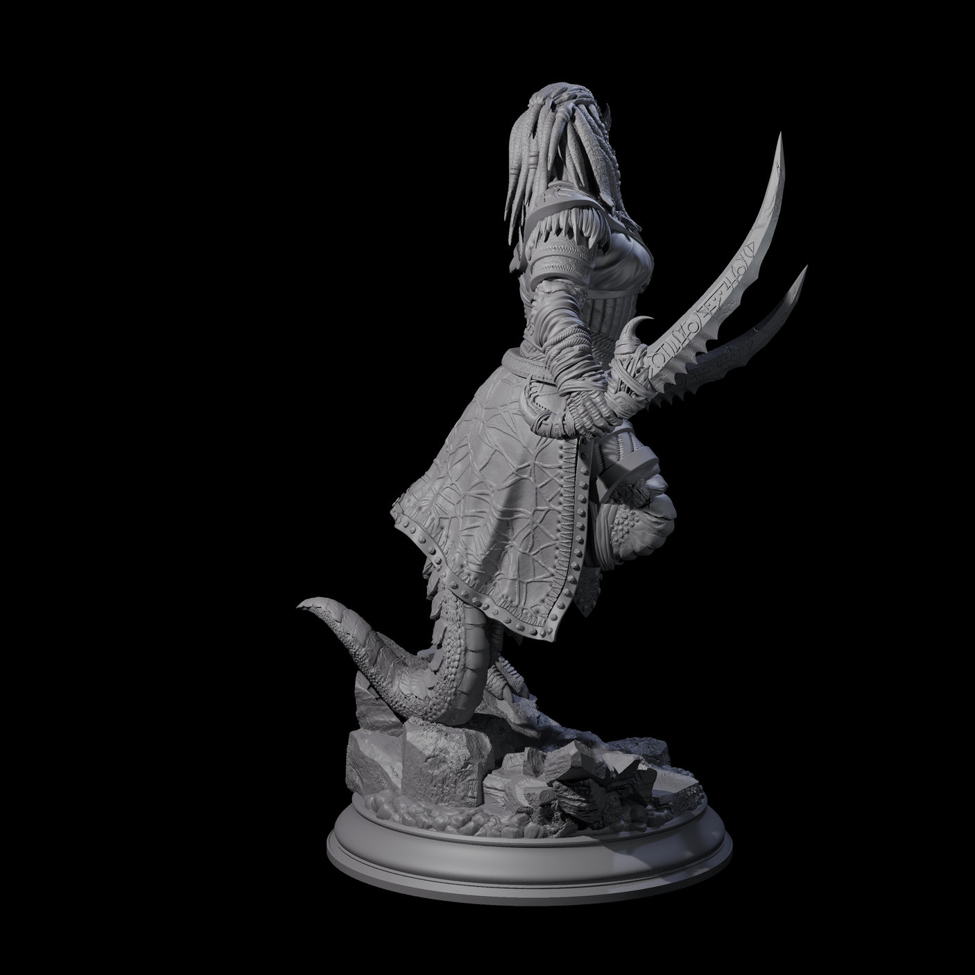 Fast Dragonborn Rogue Miniature for Dungeons and Dragons, Pathfinder or other TTRPGs