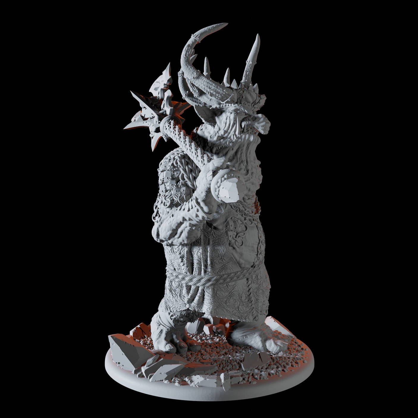 Fat Forest King Hobgoblin Miniature for Dungeons and Dragons, Pathfinder or other TTRPGs