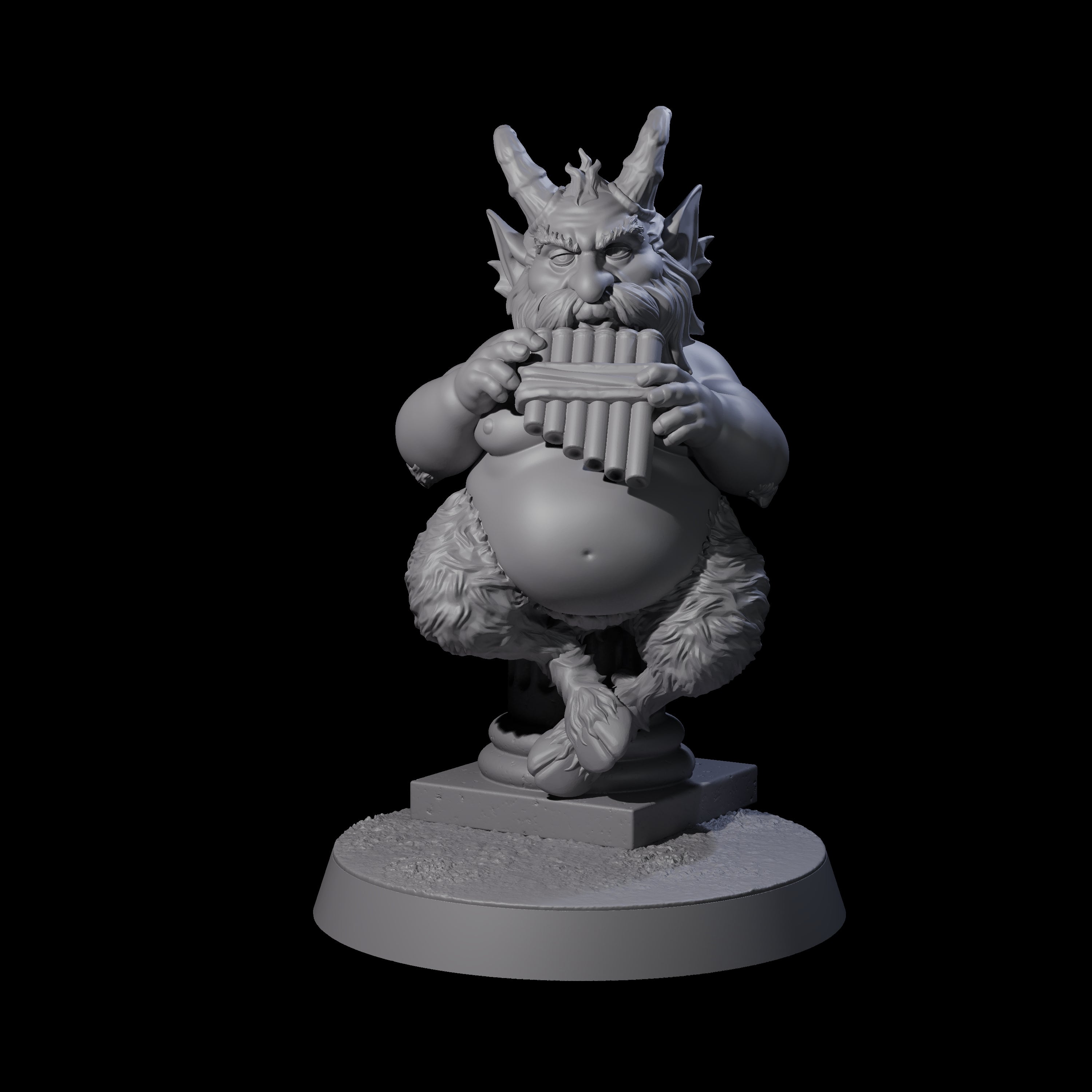 Fat Mischievous Satyr A Miniature for Dungeons and Dragons, Pathfinder or other TTRPGs