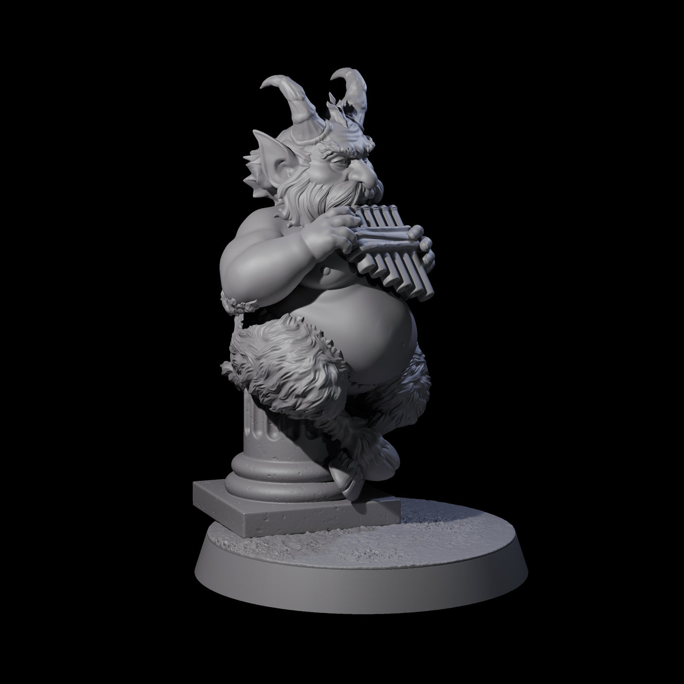 Fat Mischievous Satyr A Miniature for Dungeons and Dragons, Pathfinder or other TTRPGs