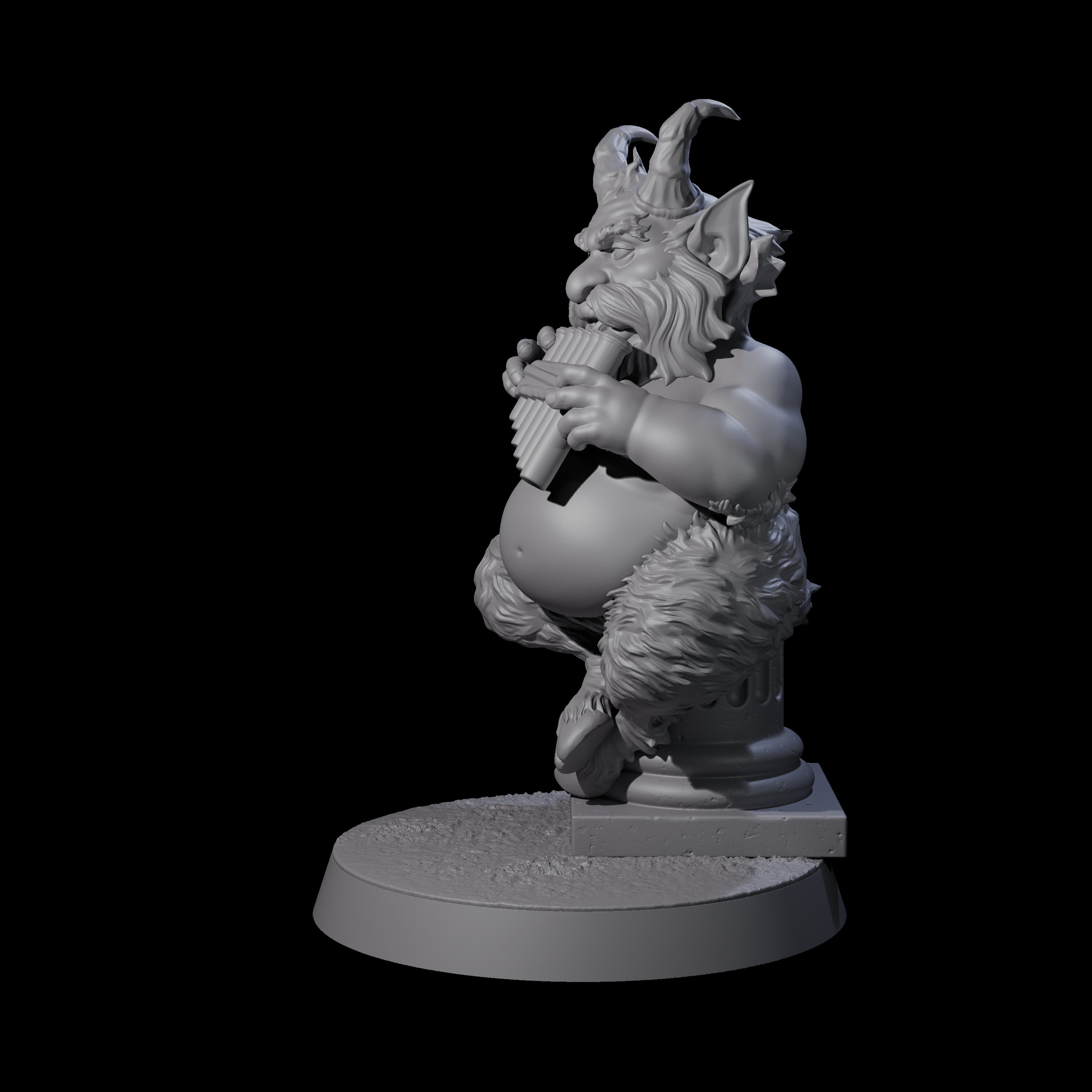 Fat Mischievous Satyr A Miniature for Dungeons and Dragons, Pathfinder or other TTRPGs